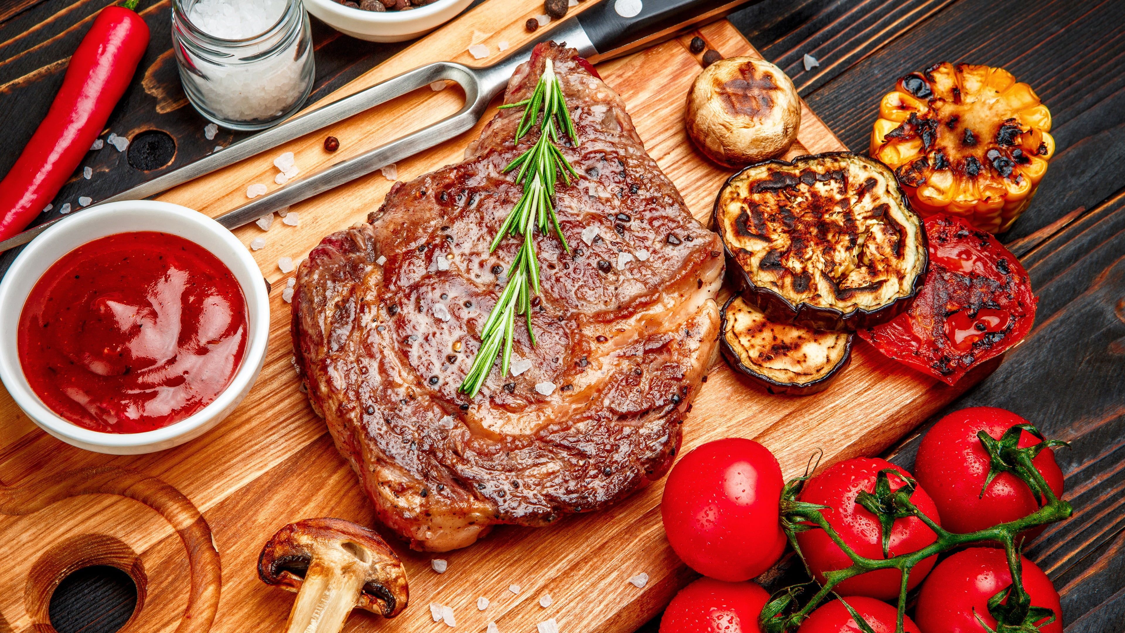 steak #meat #food rib eye steak #roasting #dish animal source foods #grillades #garnish #barbecue K #wallpaper #hd. Seafood cooking recipes, Meat dinners, Food