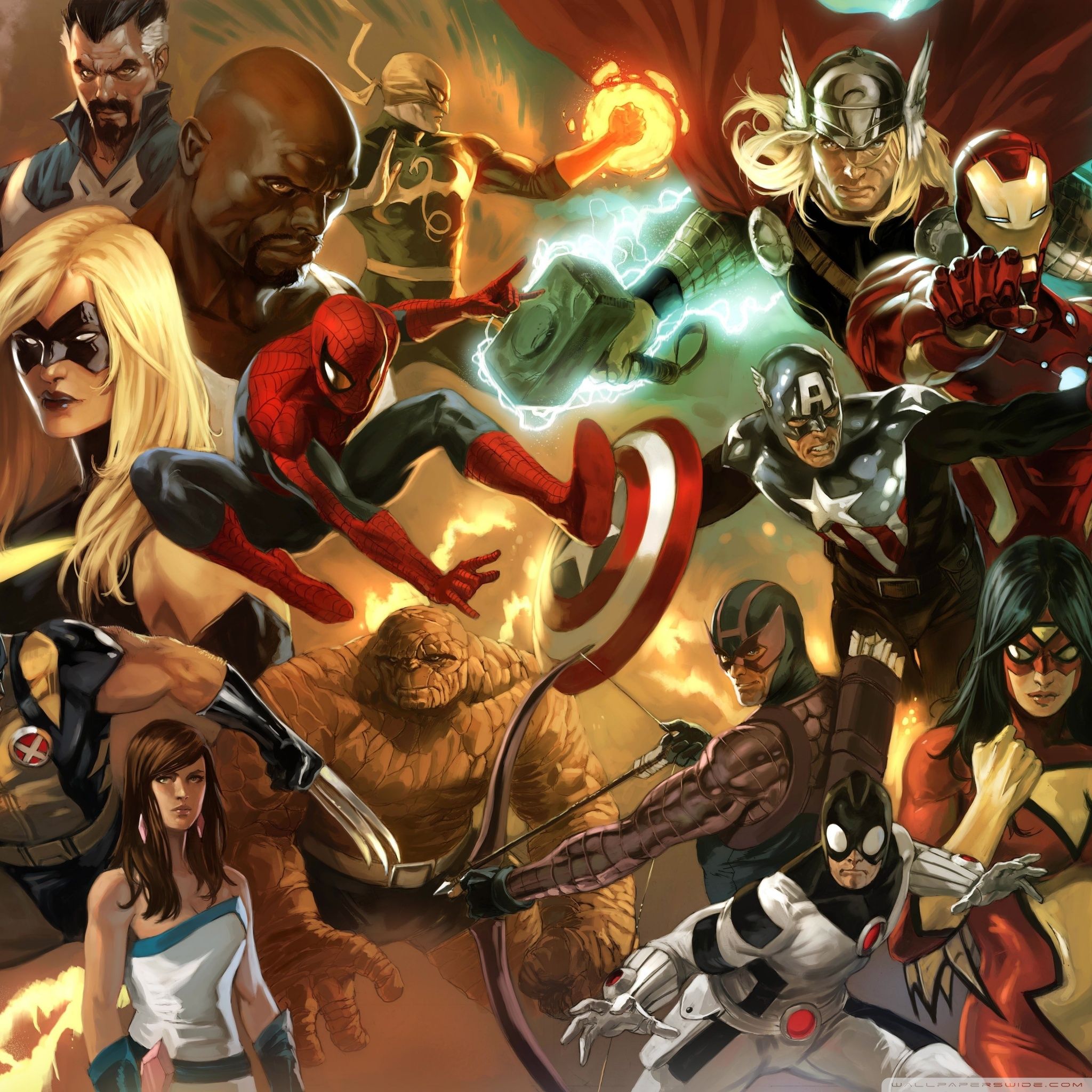 Marvel Comics Characters Ultra HD Desktop Background Wallpaper for: Multi Display, Dual Monitor