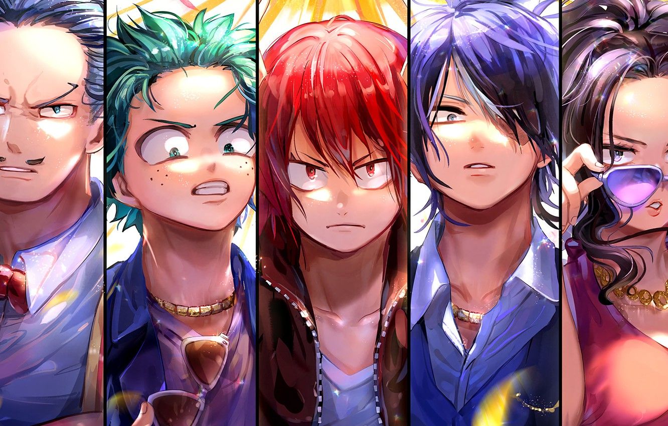 Wallpaper collage, characters, My Hero Academia, Boku No Hero Academy, My Hero Academy image for desktop, section сёнэн