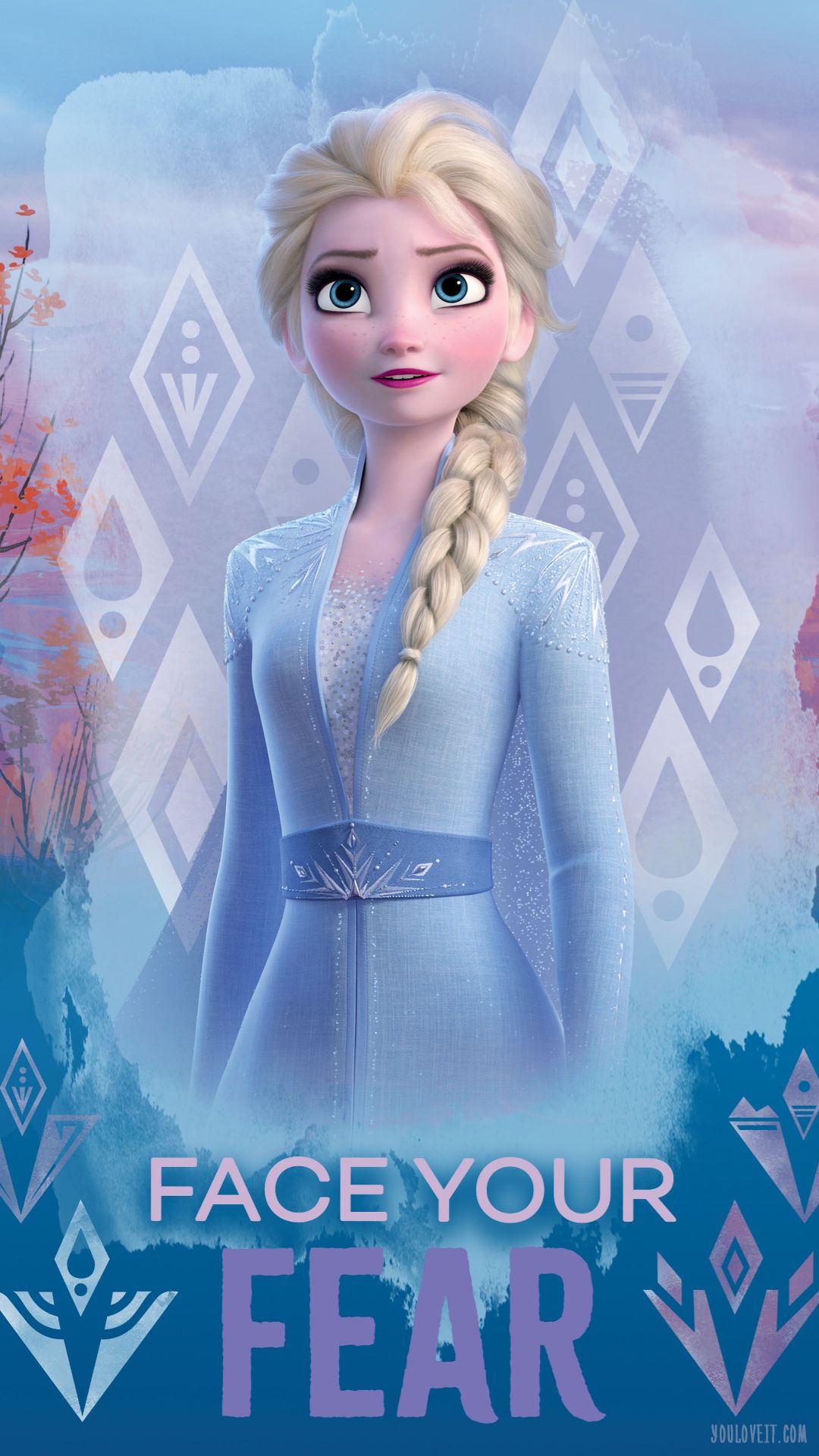 Big Frozen 2 phone wallpaper with Elsa
