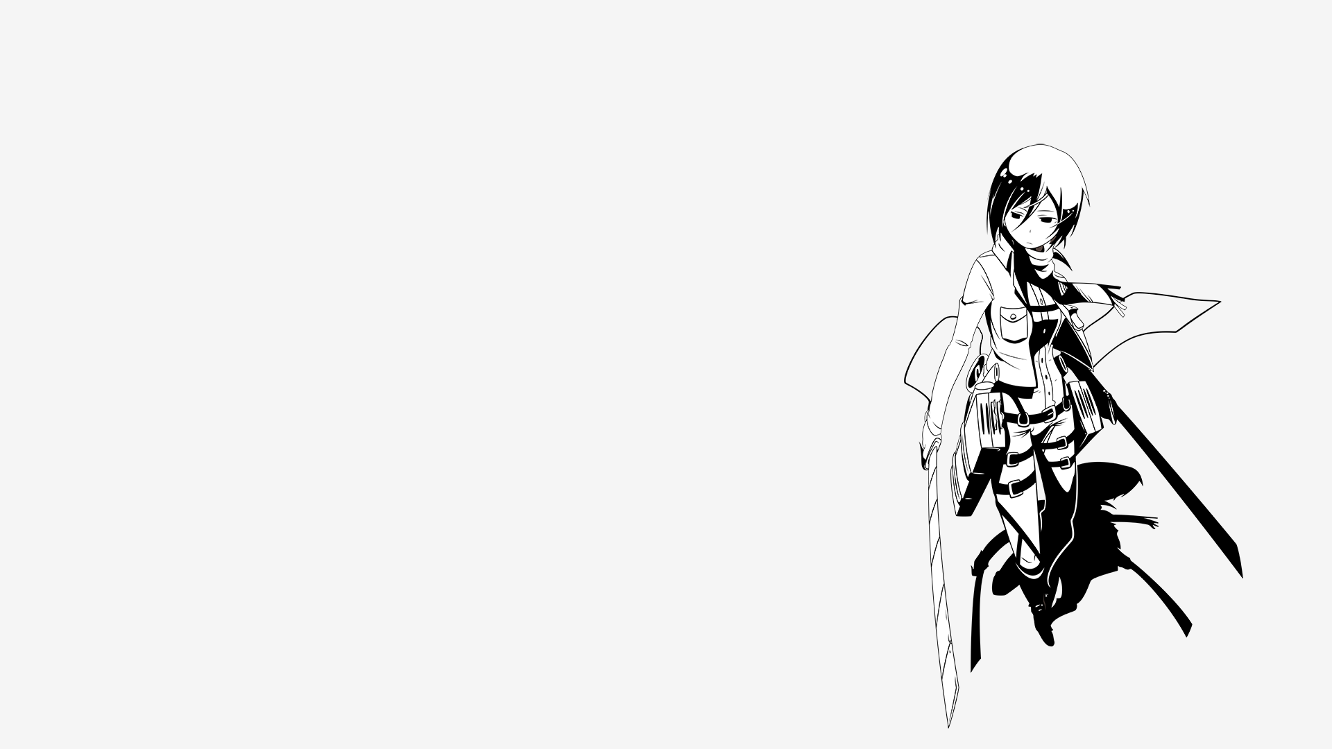 Imgur. Anime monochrome, Attack on titan, Black and white picture
