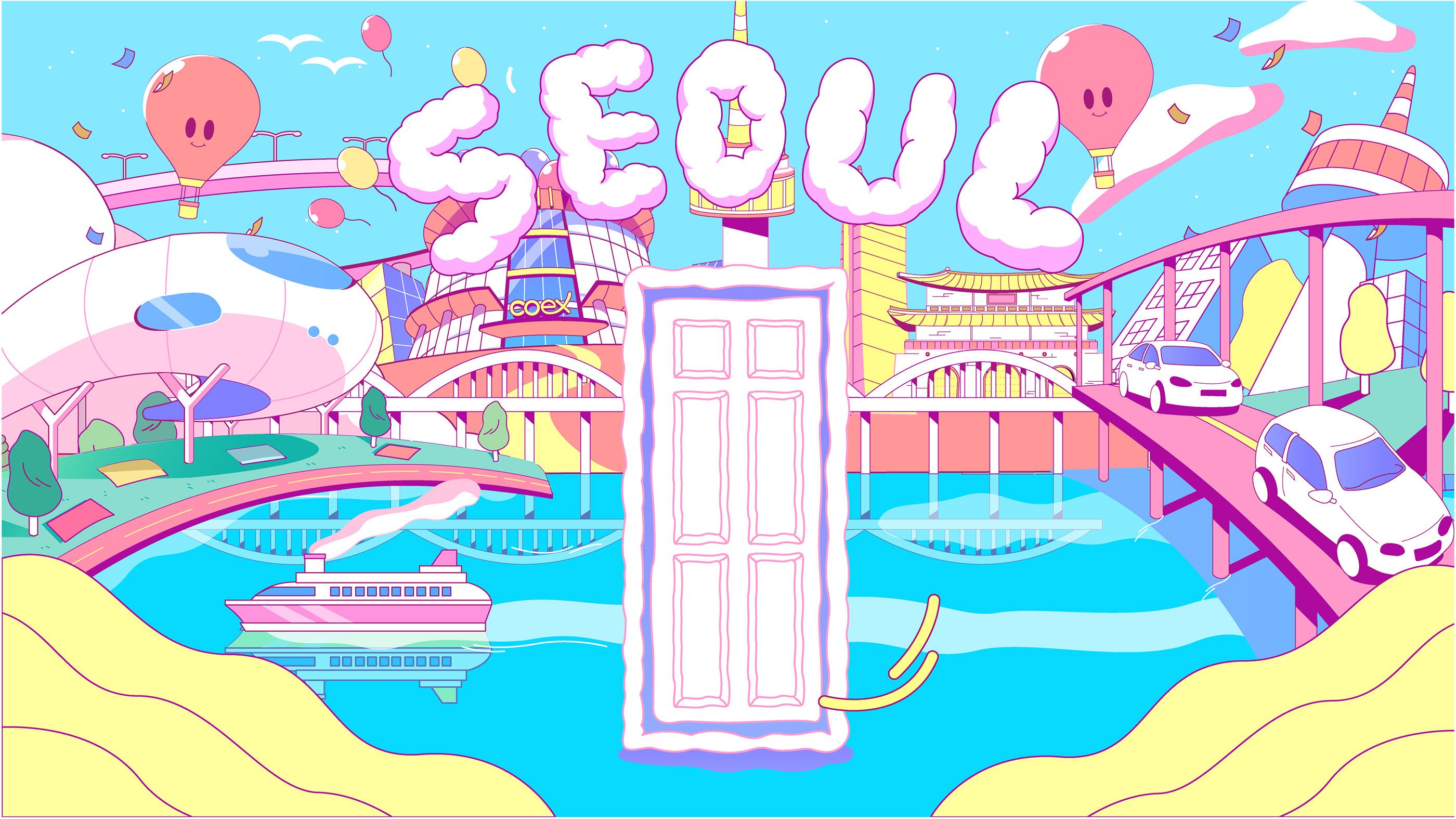BTS X SEOUL SEE YOU IN SEOUL ILLUSTRATION
