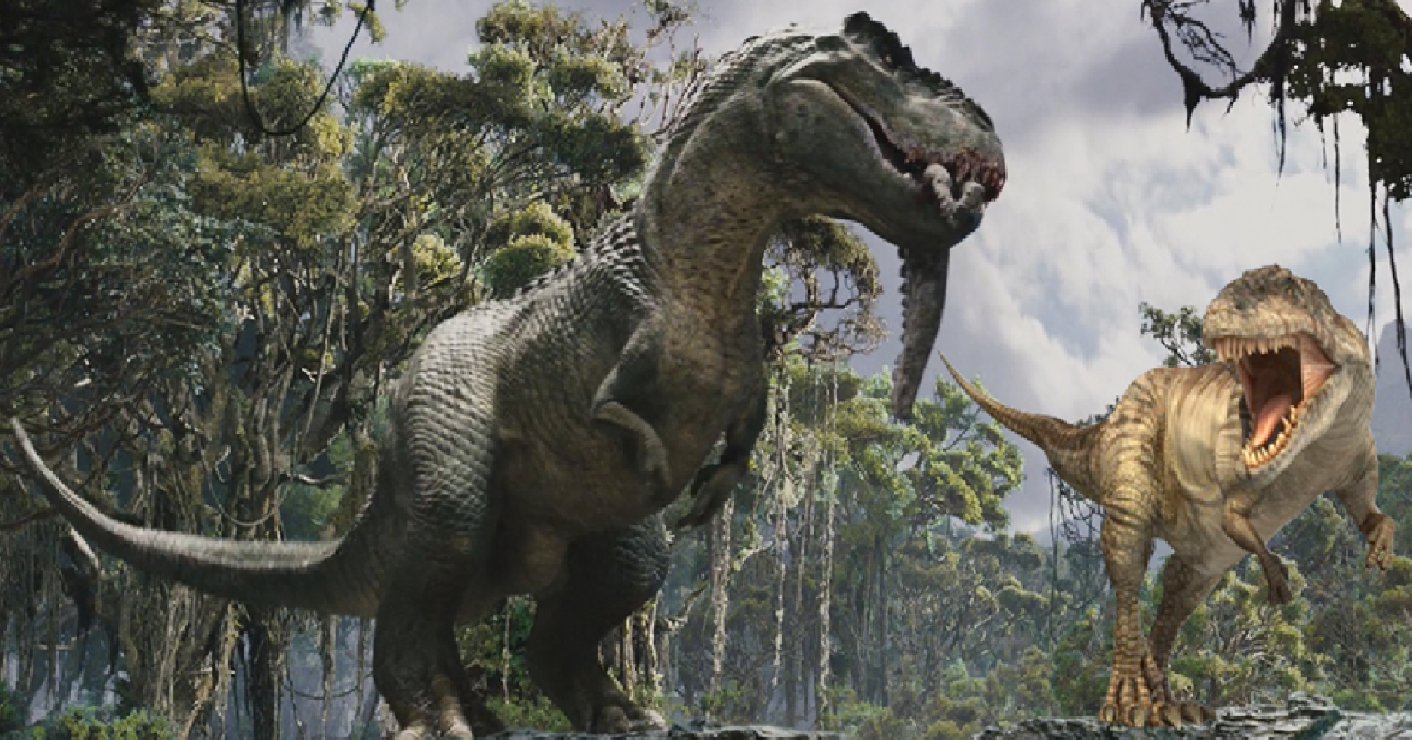 Vastatosaurus Rex vs Giganotosaurus In Skull Island Fighter