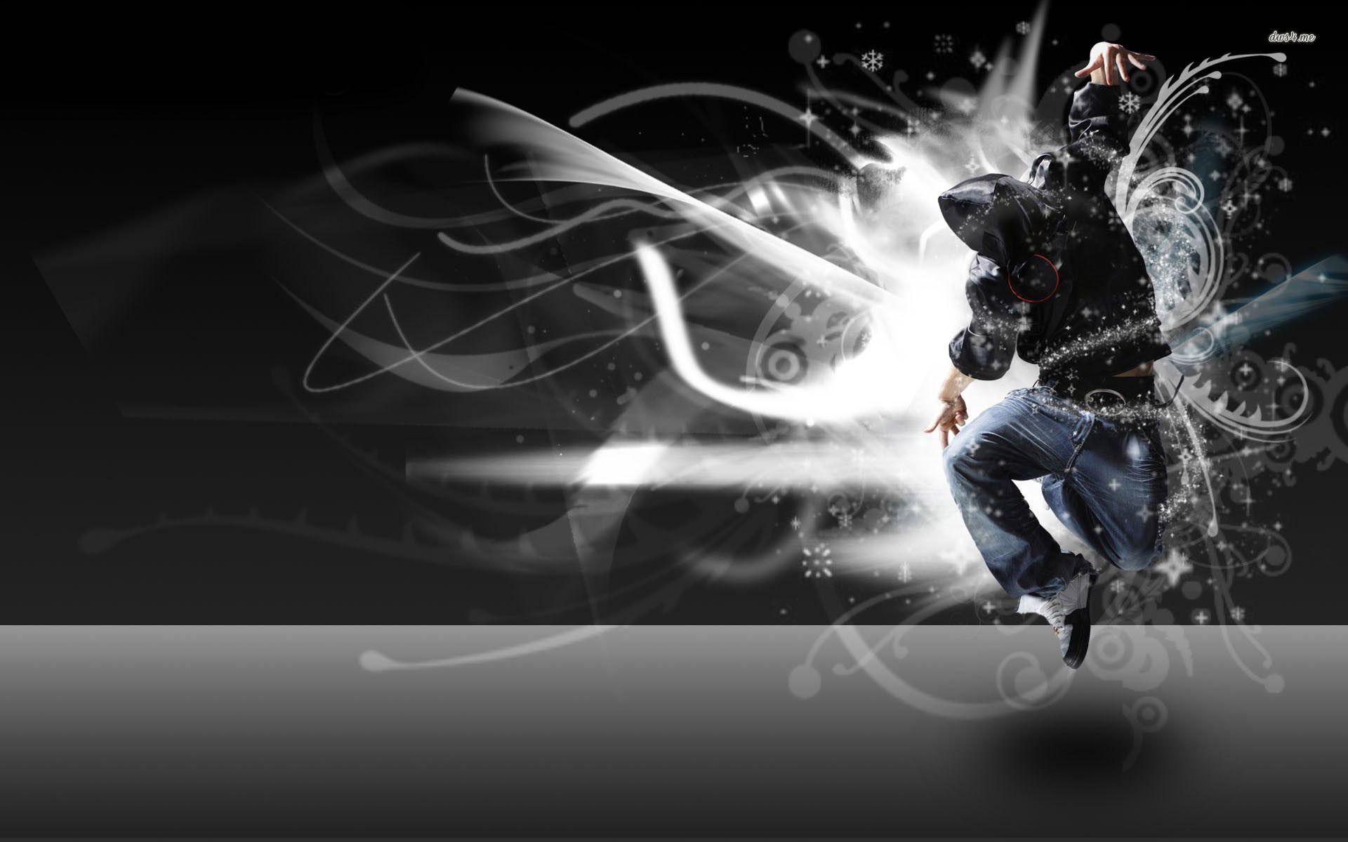 Wallpaper Black And White Dance Background