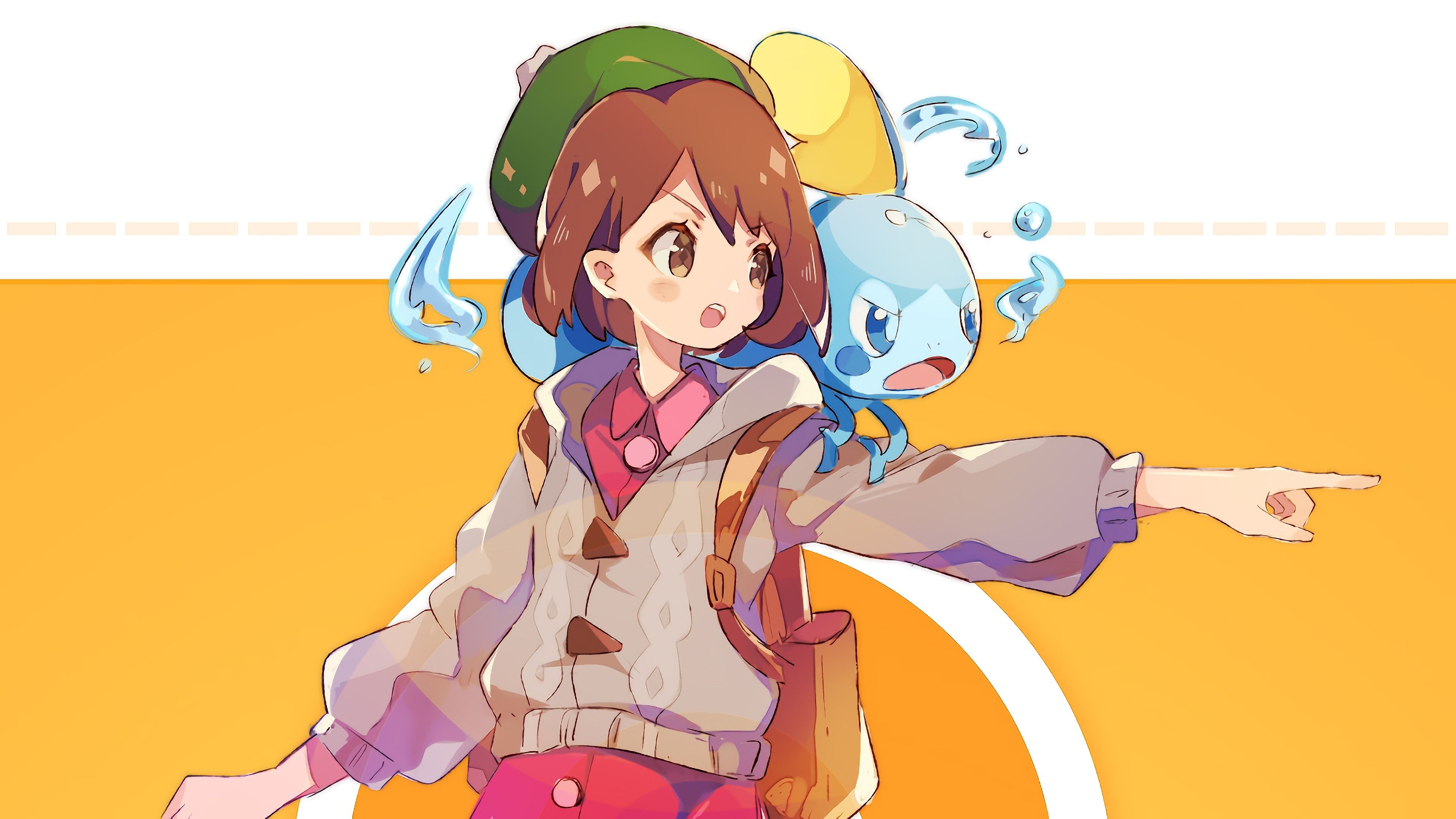 Sobble, Pokemon Sword and Shield, Female, Pokemon Trainer, 4K wallpaper HD Wallpaper