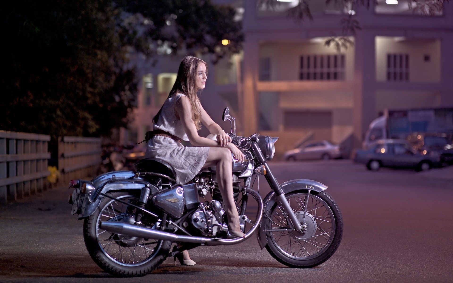 Motorcycle Girl Girls On Bullet Wallpaper