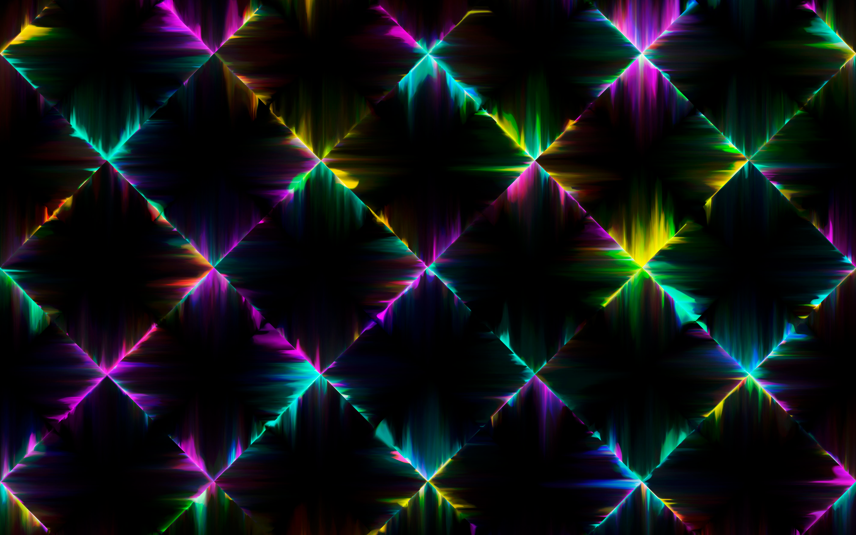 Neon lights 4K Wallpaper, Colorful, Black background, Abstract