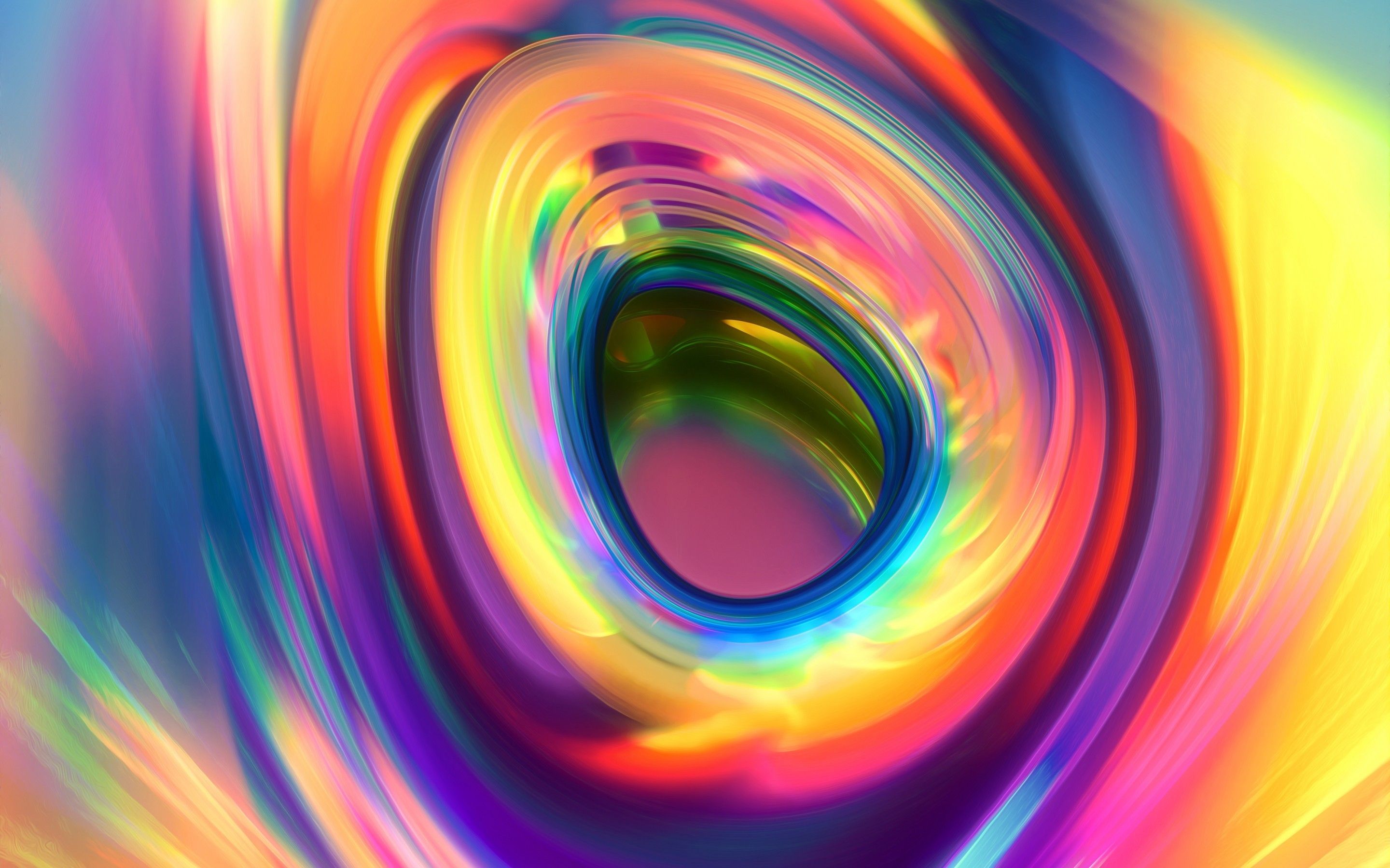 Wormhole, Gradient, Neon Colors, 3D Abstraction Wallpaper 4k Portrait HD Wallpaper