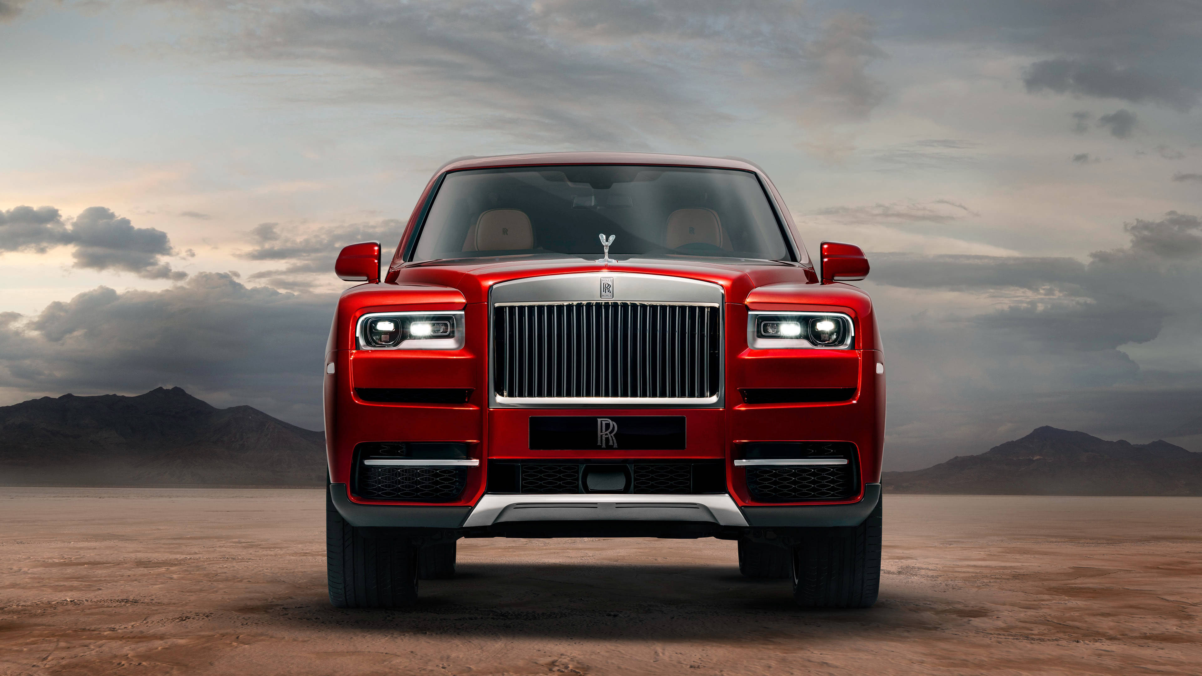 Rolls Royce Cullinan Red Front UHD 4K Wallpaper