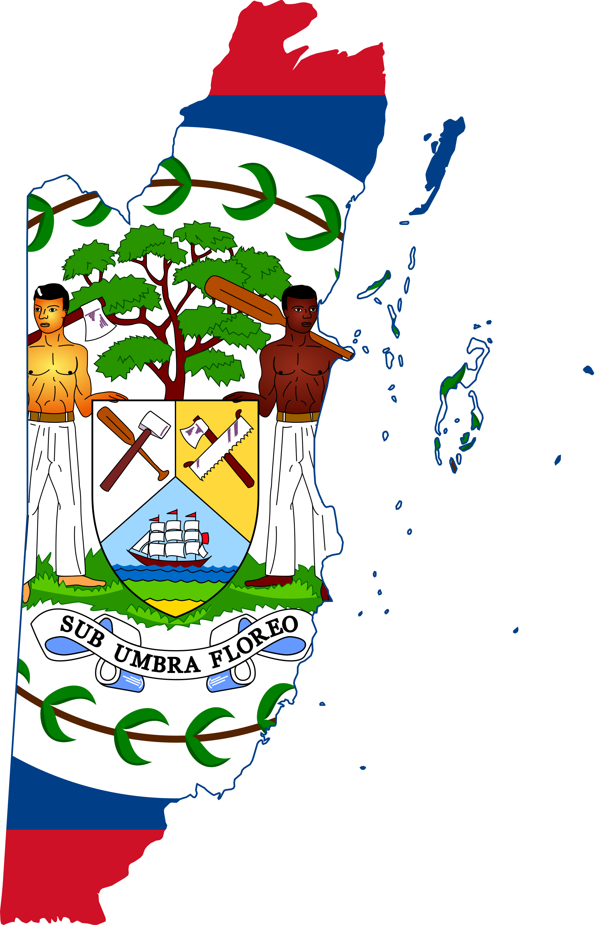 Flag Map Of Belize. Map Of Belize, Belize Flag, Lion Wallpaper