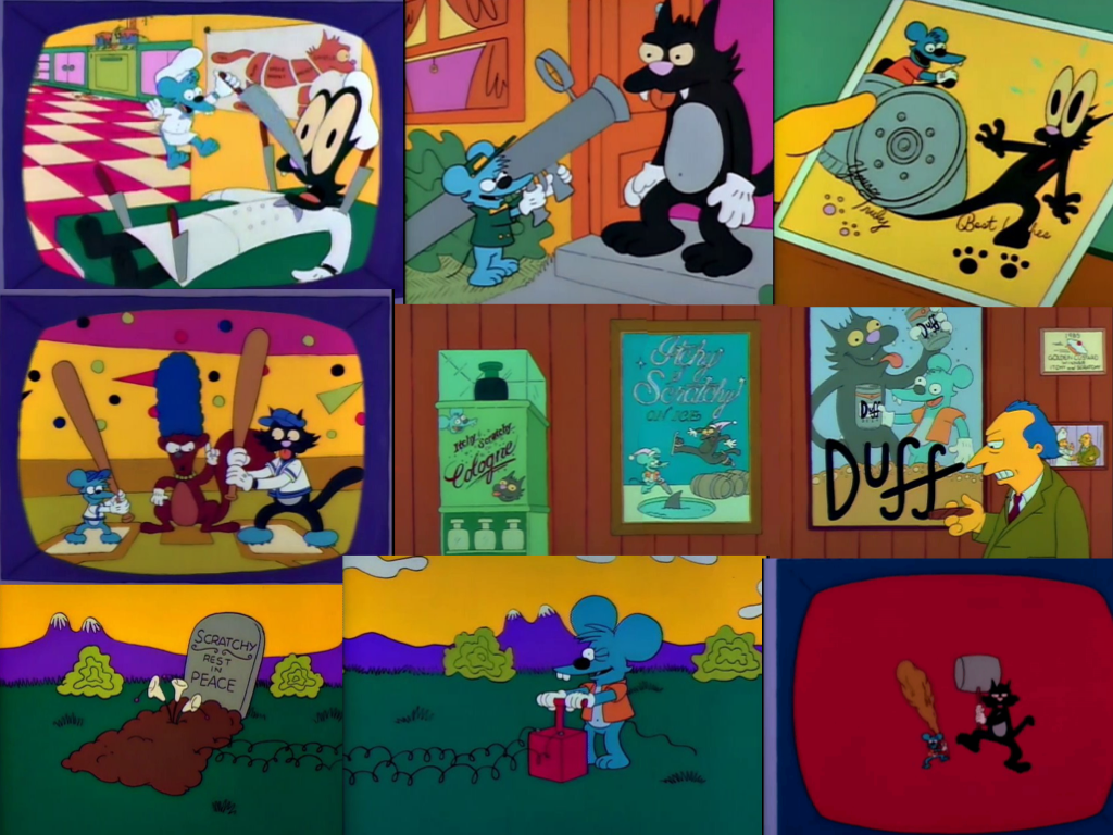 The Simpsons Stickers Itchy And Scratchy