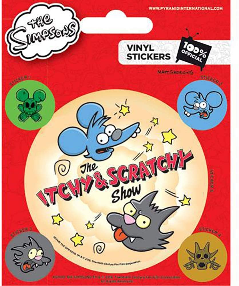 Official Licensed The Simpsons Stickers (Itchy & Scratchy), Wallpaper