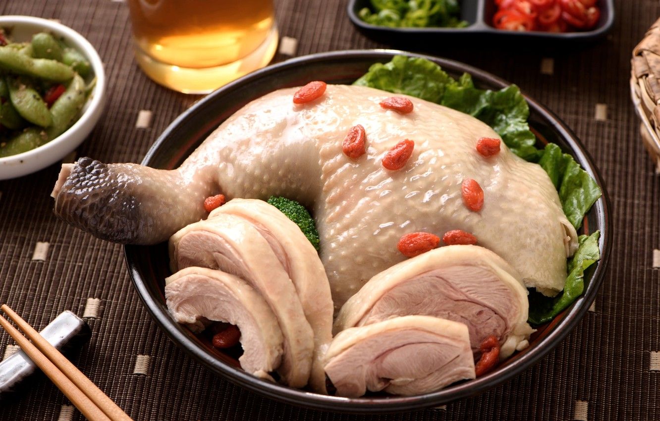 Wallpaper chicken, meat, Goji, Asian cuisine image for desktop, section еда