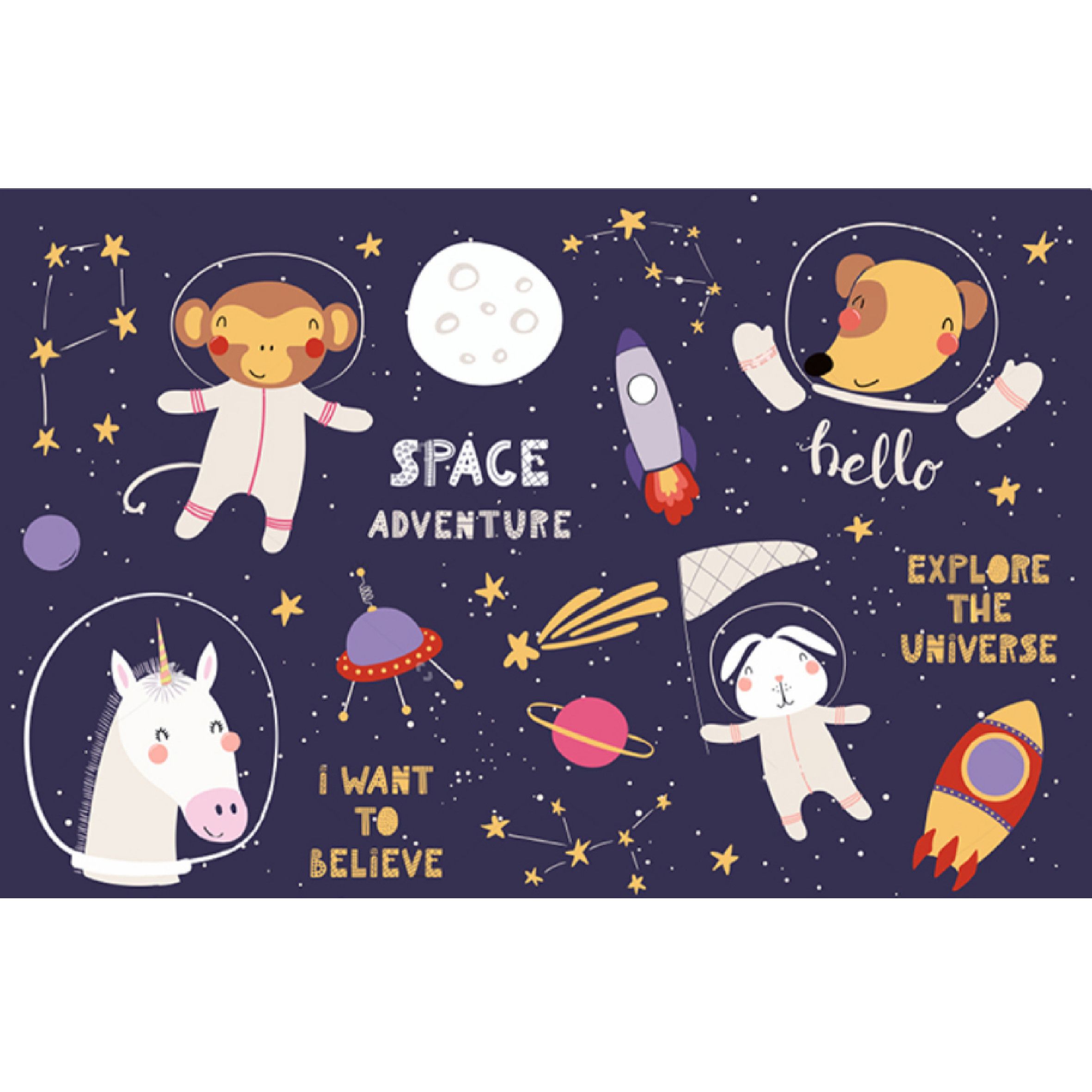 Children's Room Baby Room Universe Adventure Theme Cartoon Background Wallpaper Hot Baby Wallpaper, Wallpaper For Teenage Adult, 3D Background Board Product on Alibaba.com