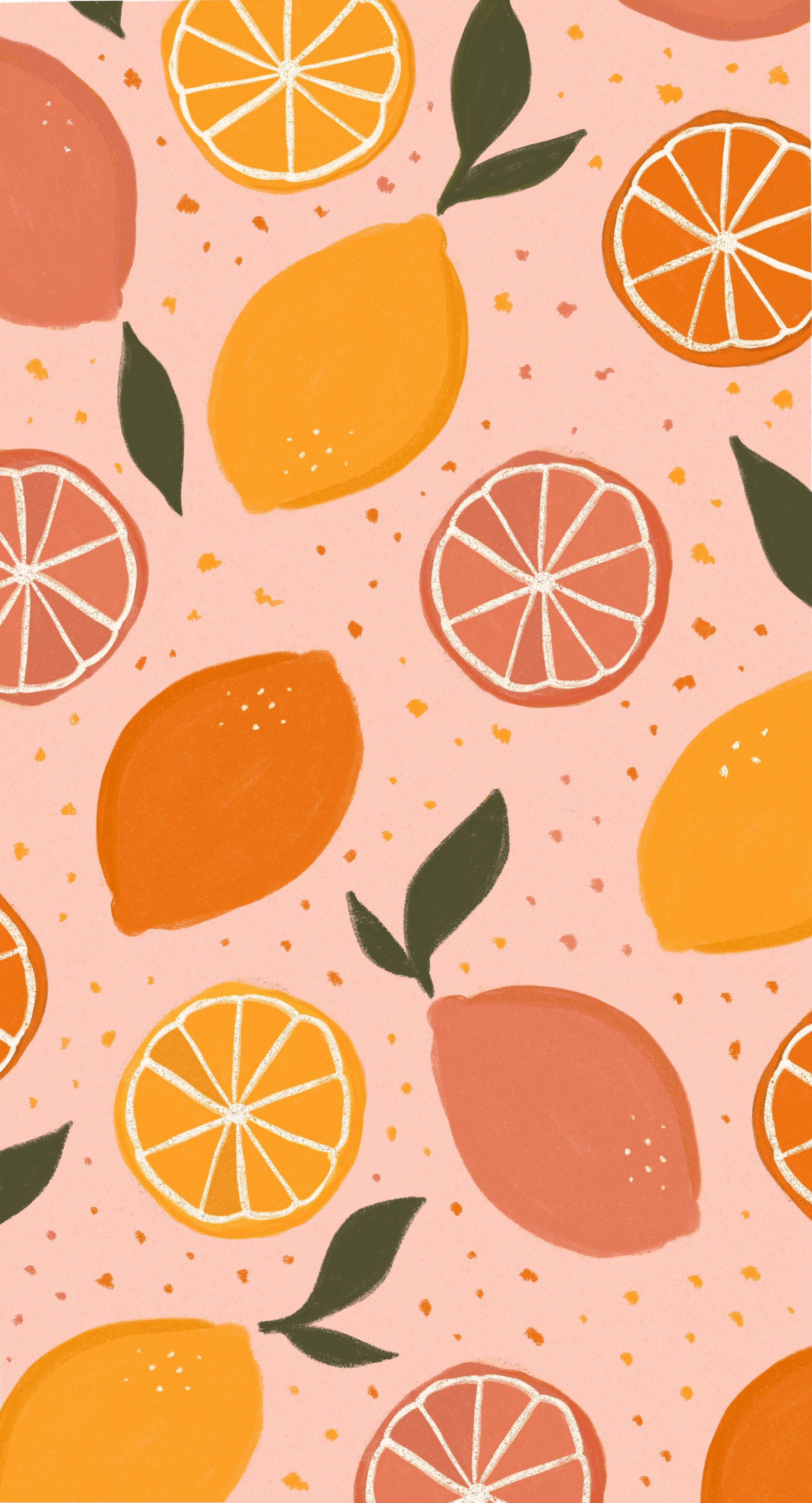 Lemon pattern illustration. Cute patterns wallpaper, Art wallpaper, Fruit wallpaper