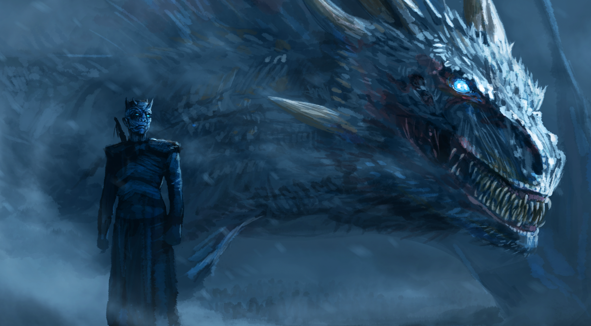 Download 1960x1080 Game Of Thrones, Dragon, Artwork, Tv Series Wallpaper