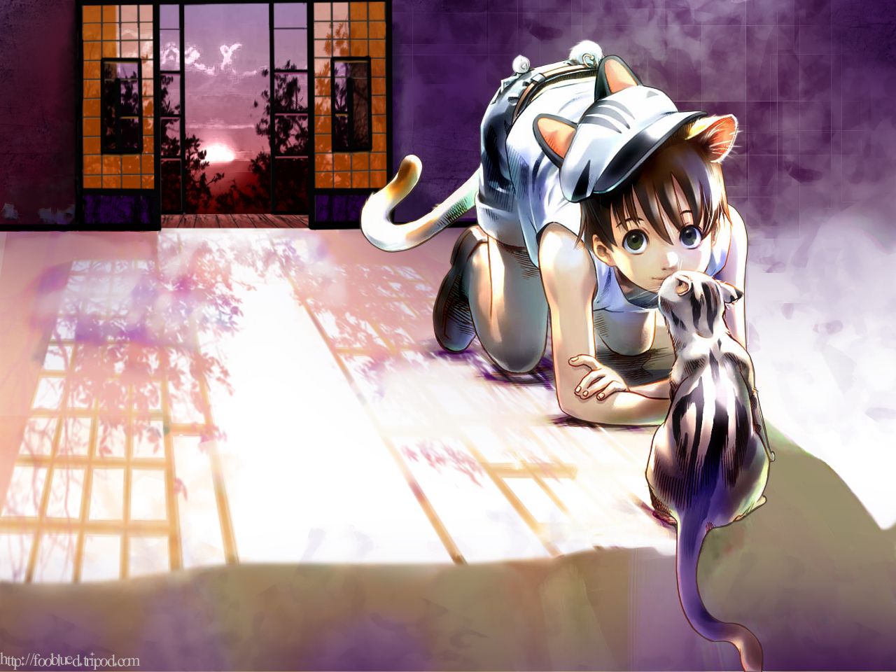 View Hood Anime Cat Boy Wallpaper Picture