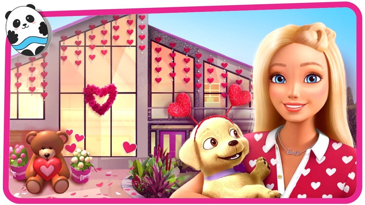 Barbie Dreamhouse Adventures Part 8 Dress Up & Heart Themed Decorations Kids Games