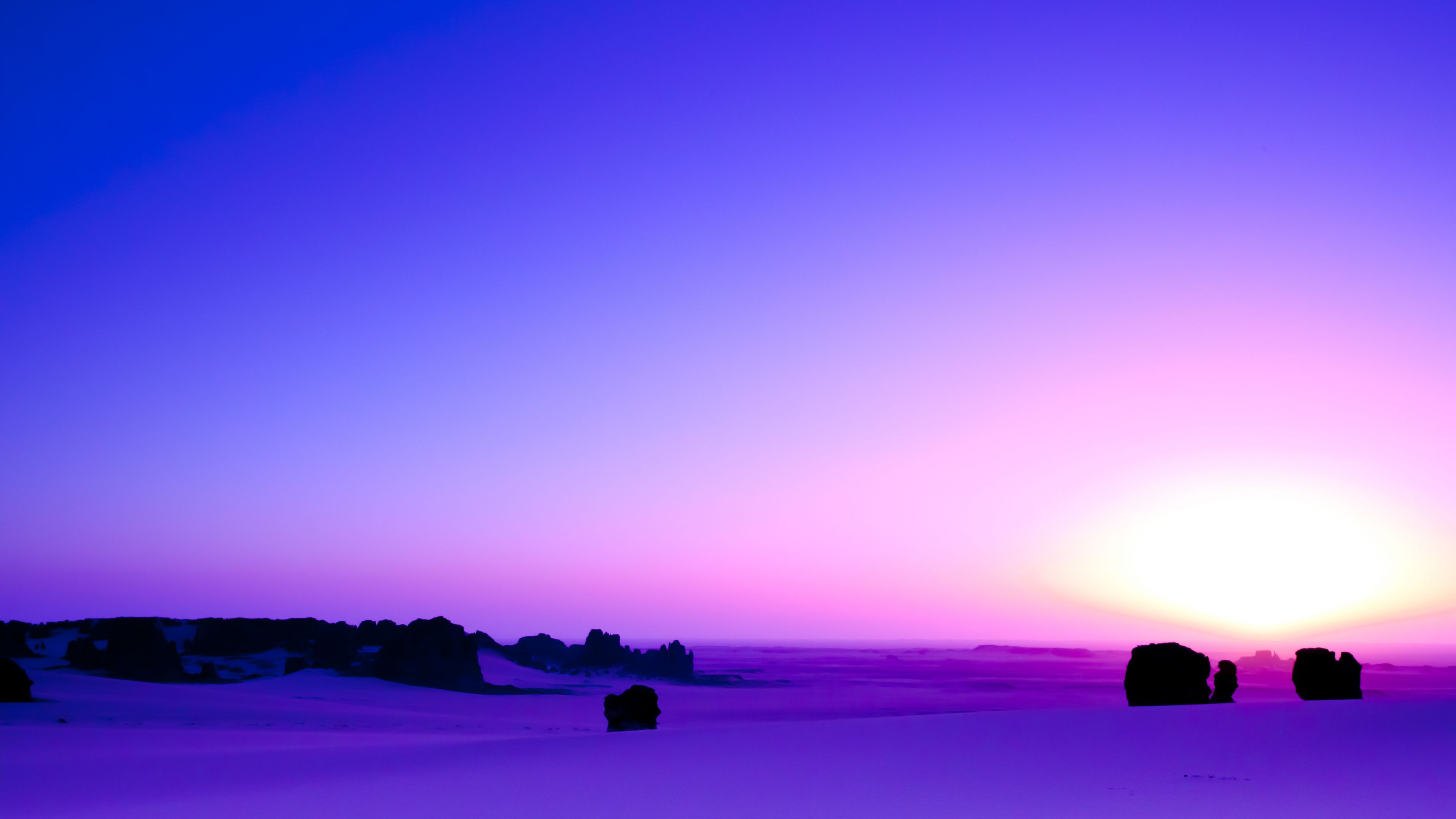 Download 3840x2160 wallpaper purple, sunset, skyline, desert, landscape, 4k, uhd 16: widescreen, 3840x2160 HD image, background, 8643