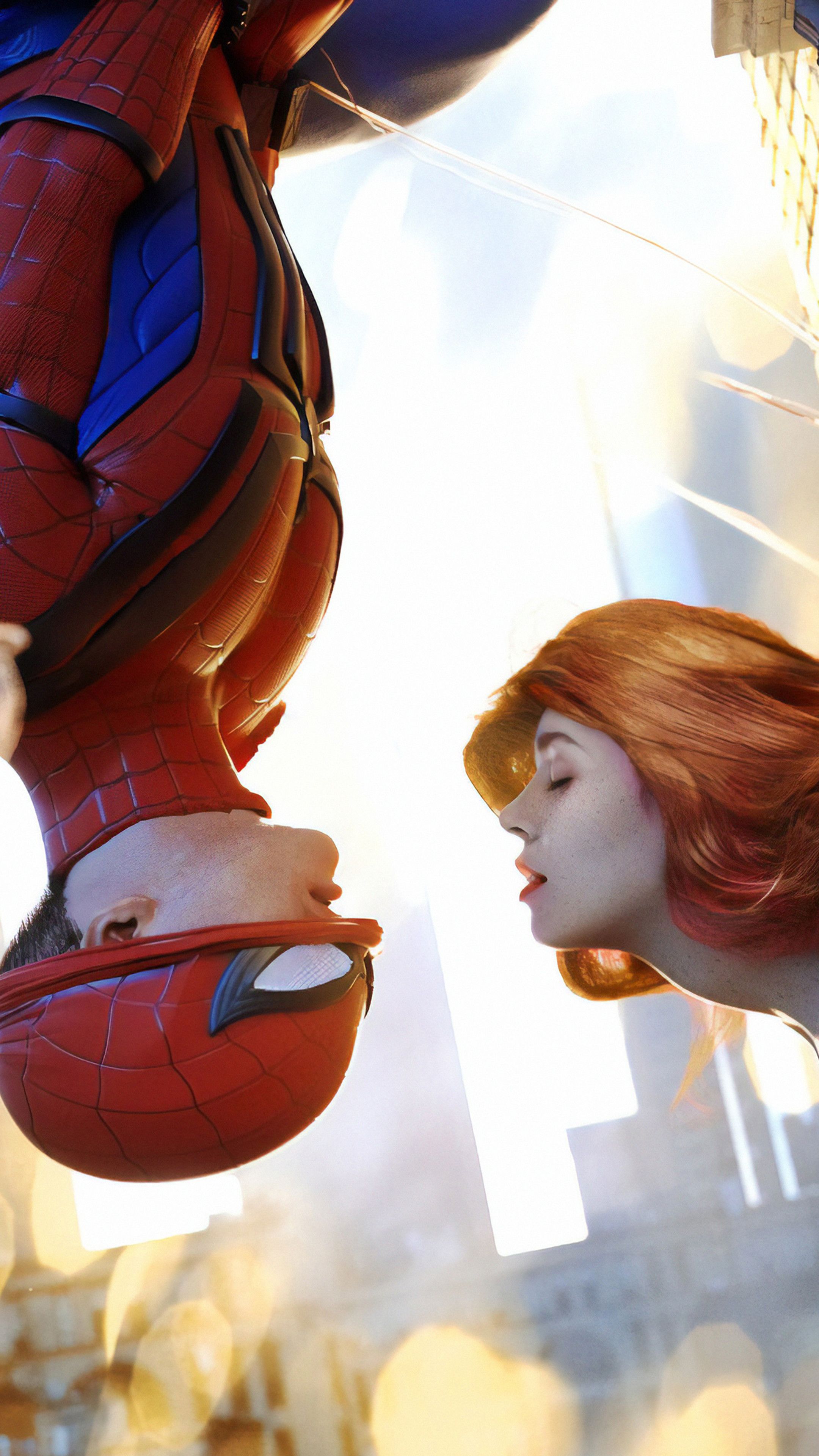 Spider Man, Mary Jane, Kissing, Marvel, 4K Phone HD Wallpaper, Image, Background, Photo And Picture. Mocah HD Wallpaper