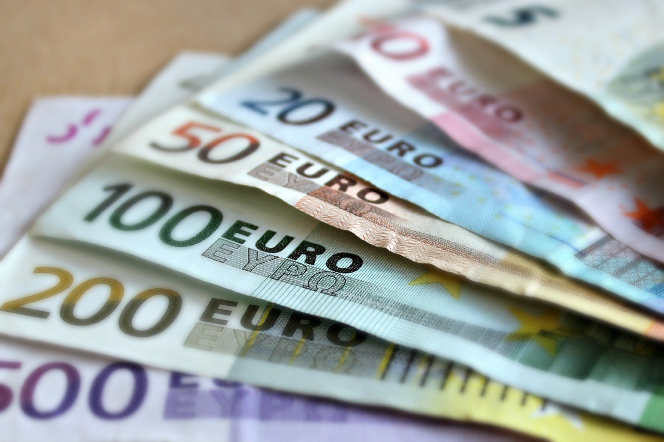 Wallpaper / bank note euro bills paper money 4k wallpaper