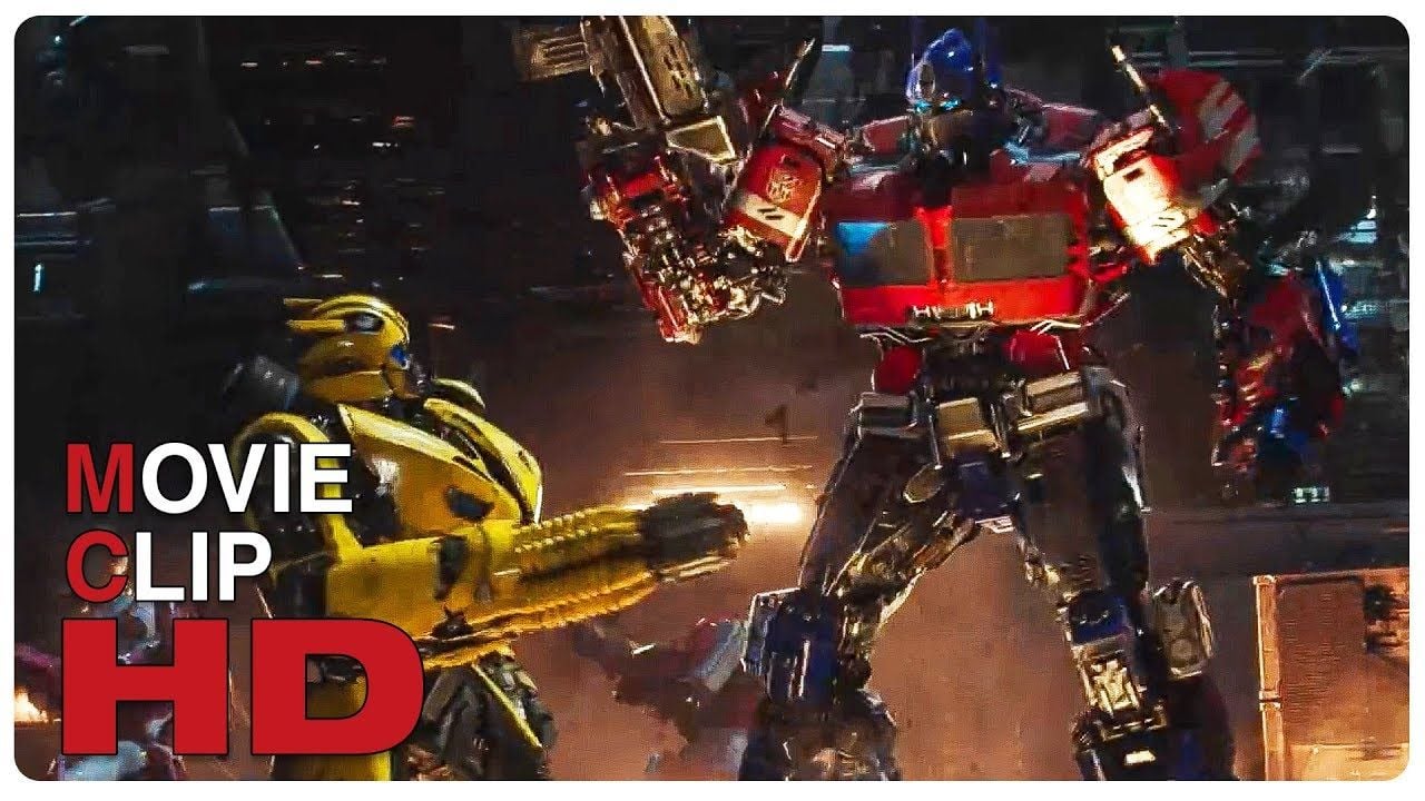 Optimus Prime Vs Decepticons Scene. BUMBLEBEE (2018) Movie CLIP HD