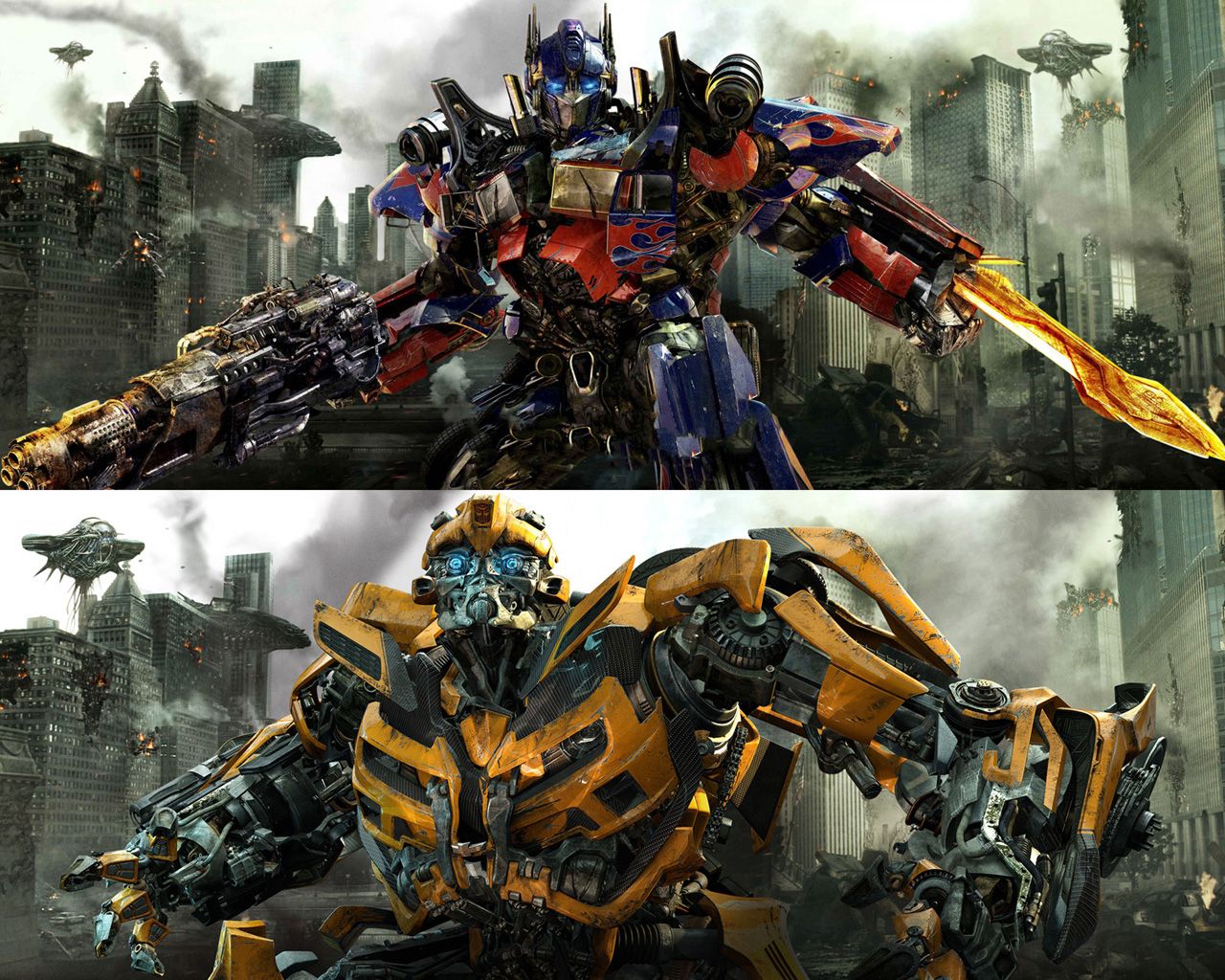 Optimus Prime And Bumblebee Fight