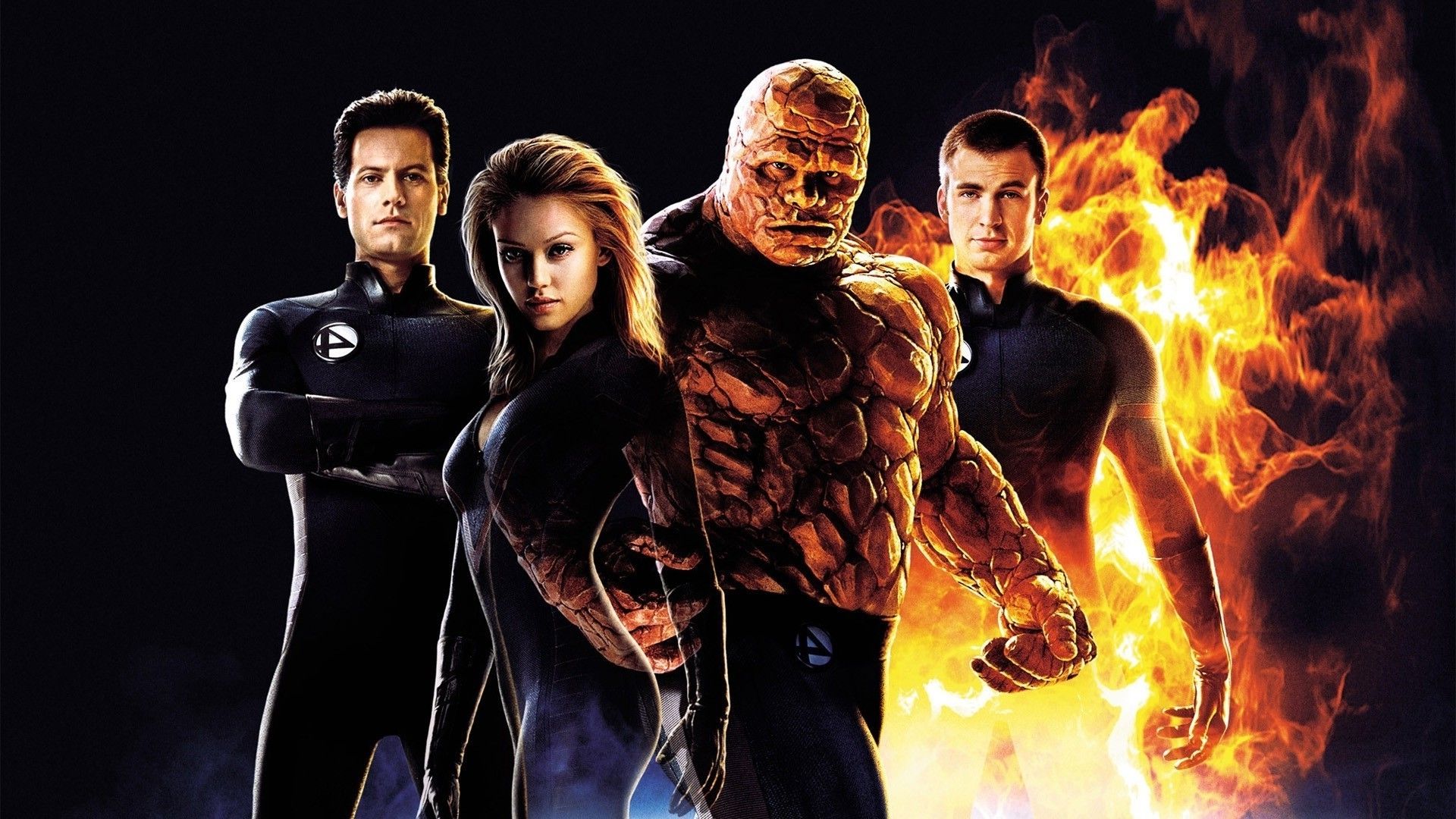 movies, Fantastic Four, Jessica Alba, Invisible Woman, Susan Storm, Human Torch, Mr. Fantastic, Chris Evans, Thing Wallpaper HD / Desktop and Mobile Background