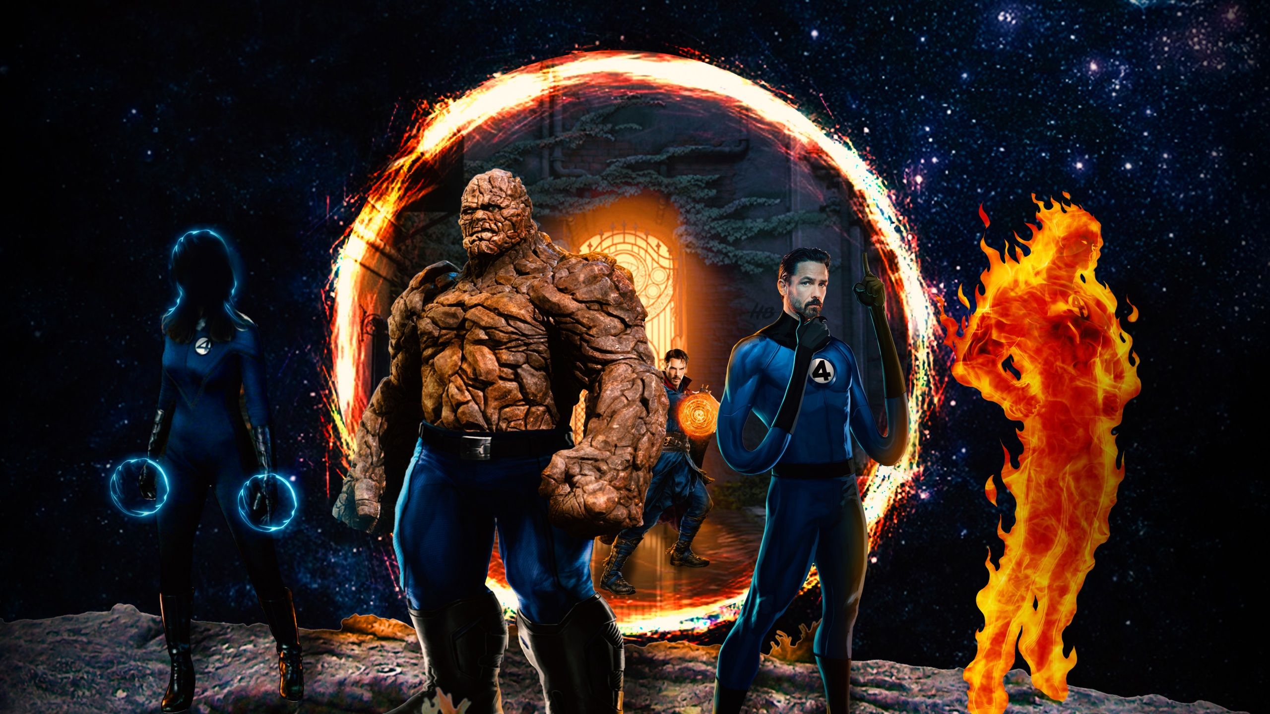 Wallpaper 4k MCU Fantastic Four 4k Wallpaper, Artist Wallpaper, Wallpaper, Digital Art Wallpaper, Fantastic Four Wallpaper, HD Wallpaper, Movies Wallpaper, Superheroes Wallpaper