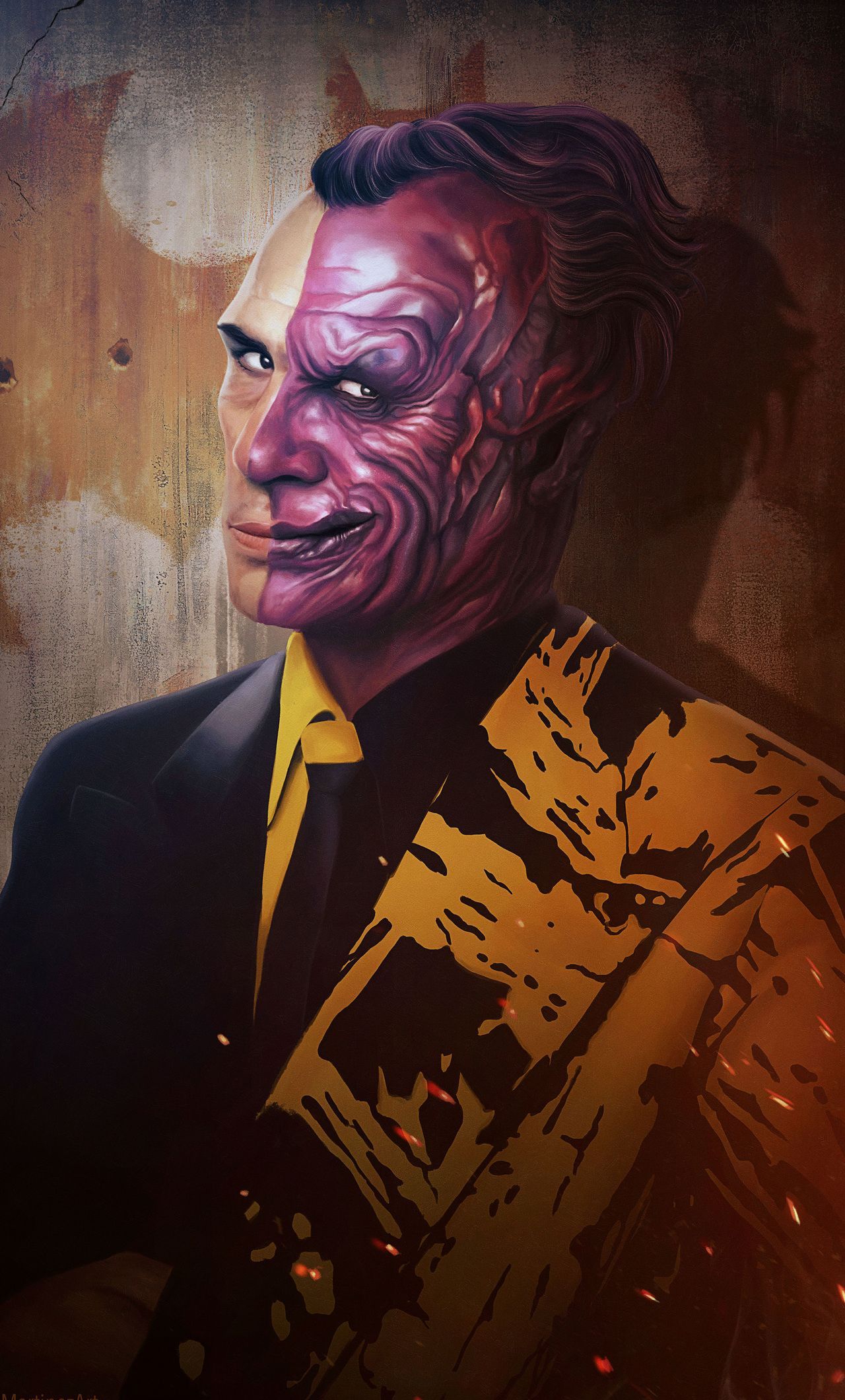 Two Face Art IPhone Wallpaper