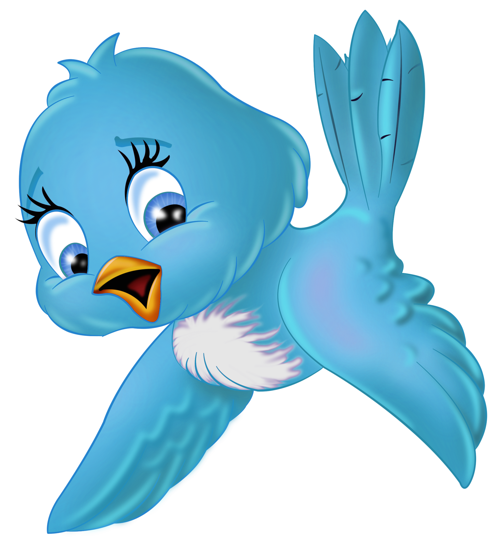 Large Blue Bird PNG Cartoon Clipart​-Quality Free Image and Transparent PNG Clipart