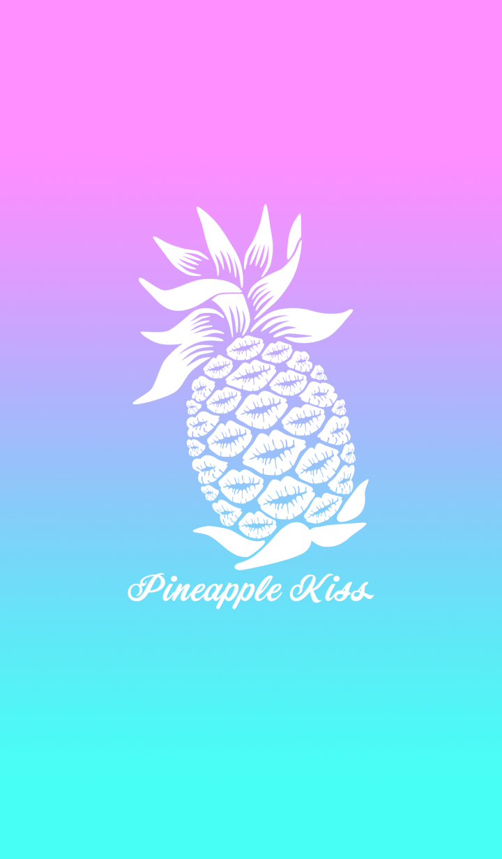 It is a theme with pineapple and lip as a motif. Pineapple wallpaper, Pink pineapple wallpaper, Aesthetic iphone wallpaper