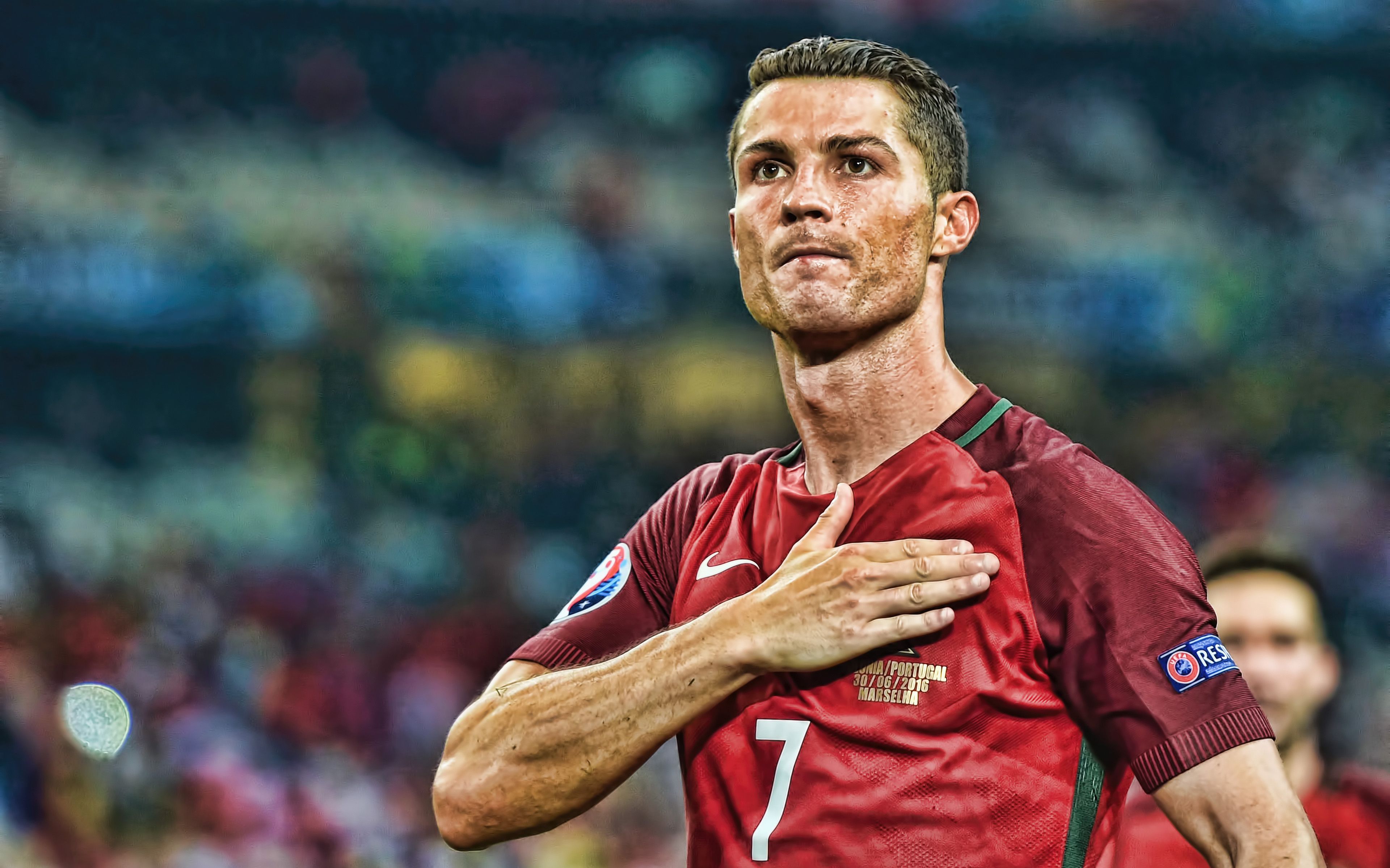 4k, Cristiano Ronaldo, Hdr, Portugal National Team, HD Wallpaper