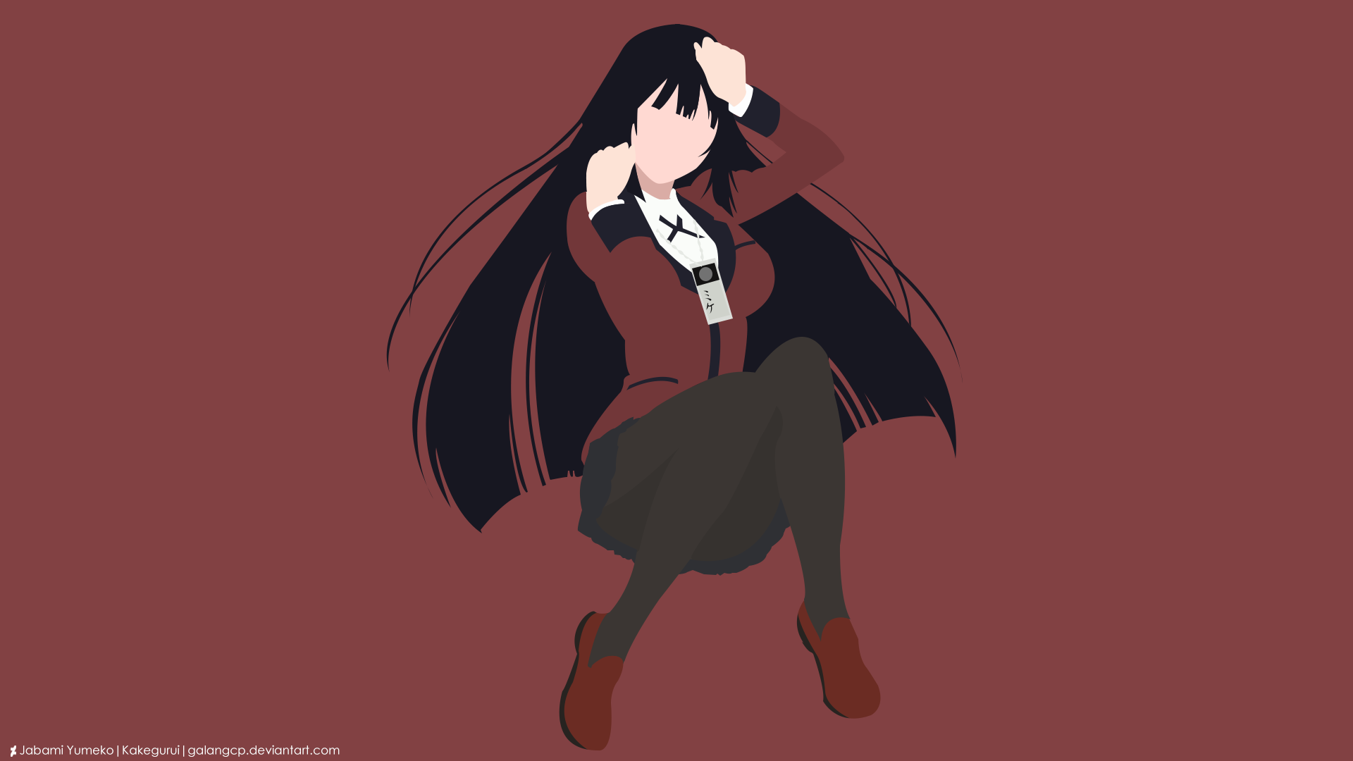 Jabami Yumeko, Kakegurui, Minimalist HD Wallpaper