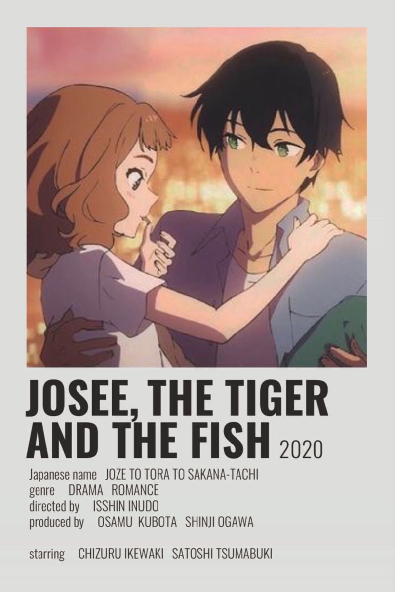 Jose, the Tiger and the Fish. Anime romance, Anime canvas, Anime printables