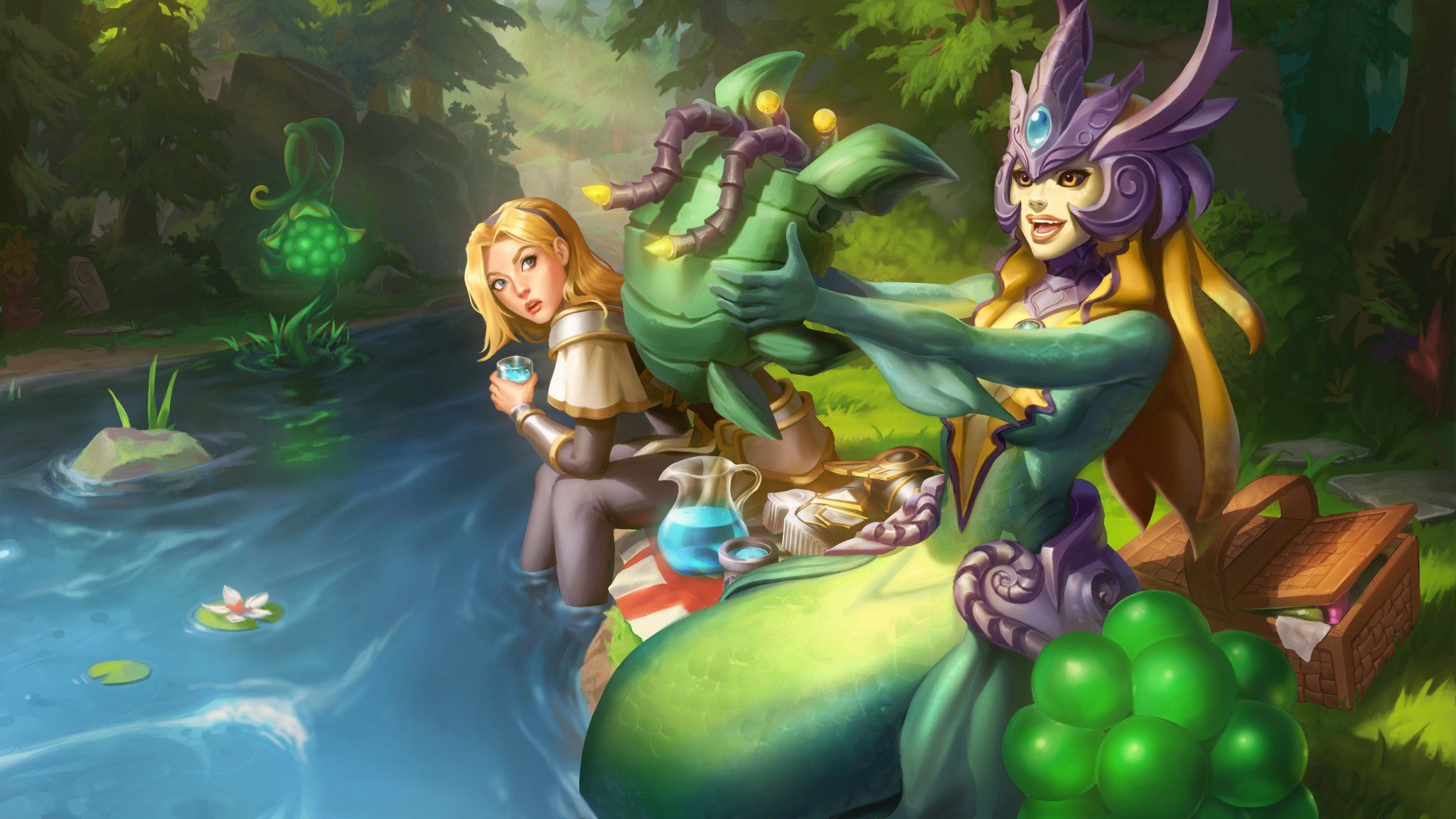 League of Legends: Wild Rift rivers that cutrt of Wild Rift are a great place to chill with a friend and a pitcher of iced Scryer's