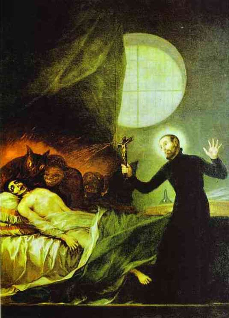 St Francis Borgia Exorsizing Goya Wallpaper Image