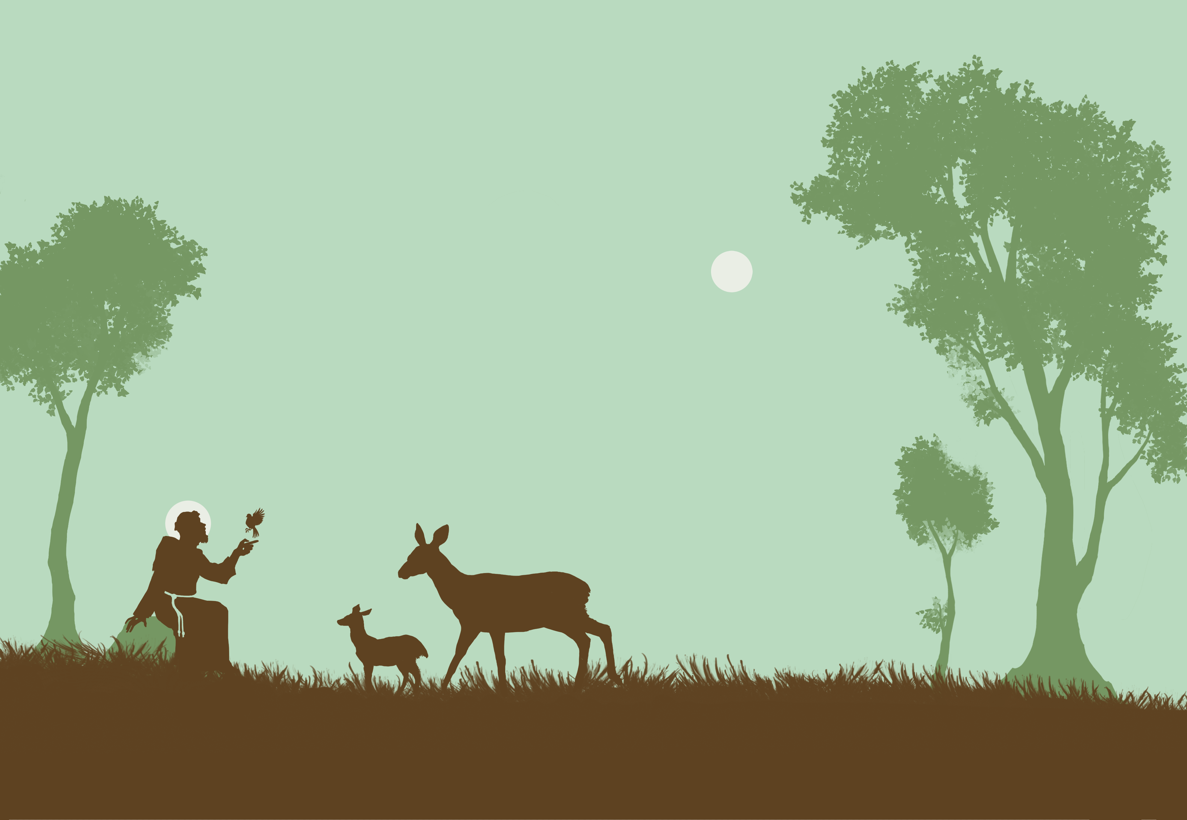 Free Friday I made this minimalist St. Francis desktop background