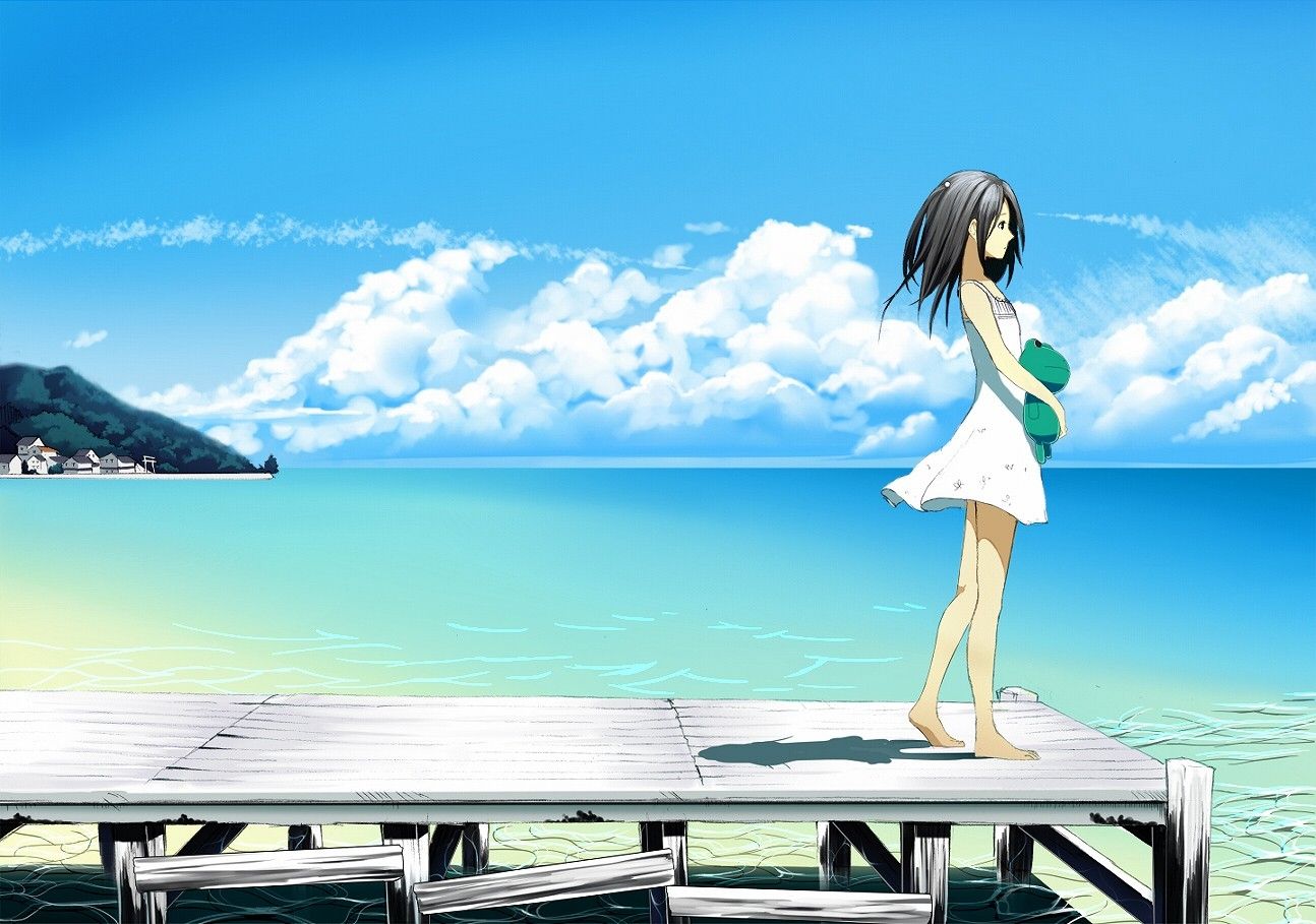 Summer Anime Beach Wallpaper