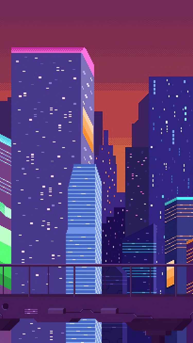 Buildings Pixel Art Cityscape 4k iPhone iPhone 6S, iPhone 7 HD 4k Wallpaper, Image, Background, Photo and Picture