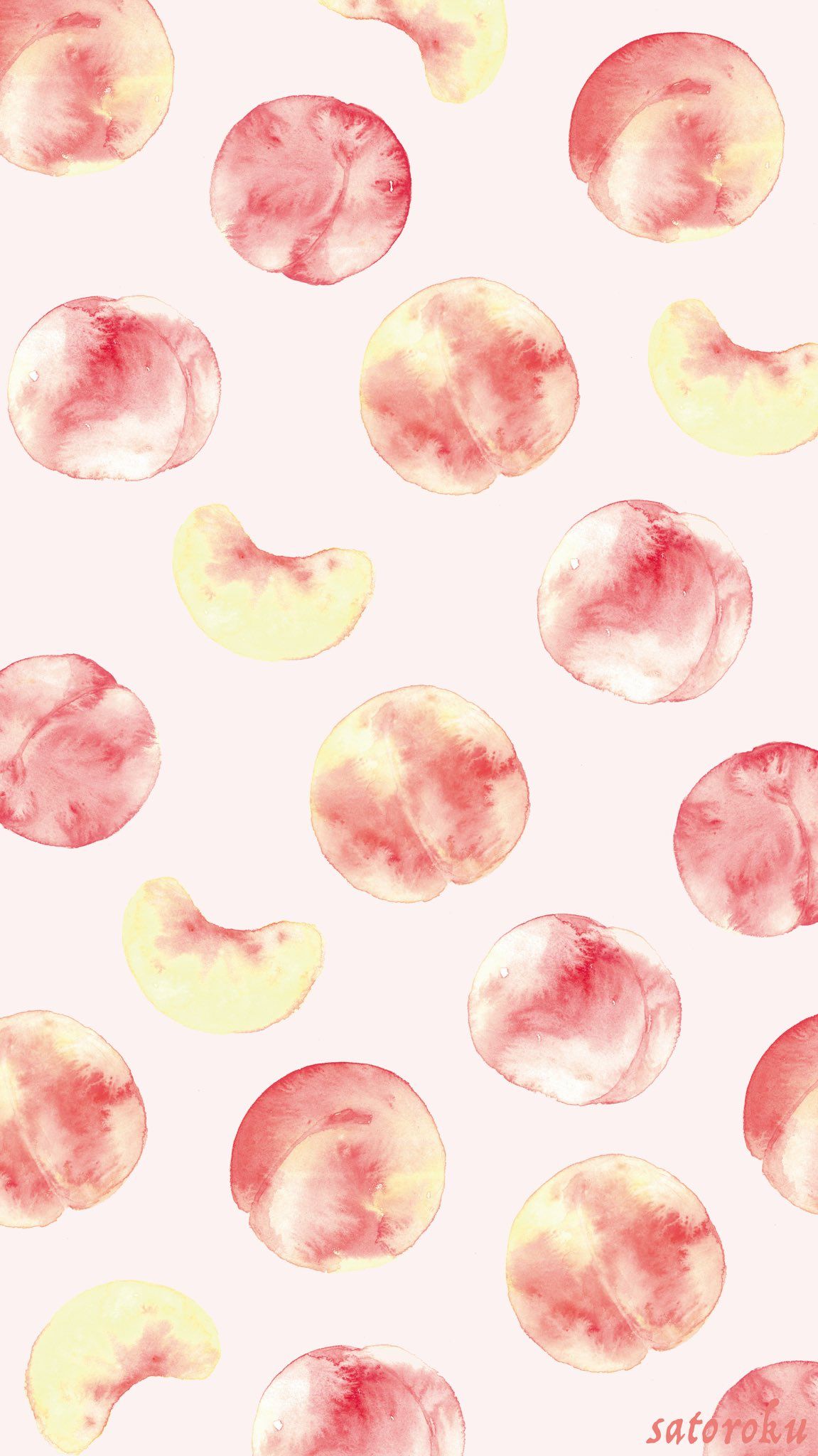 壁紙. Peach wallpaper, Watercolor wallpaper, Fruit wallpaper