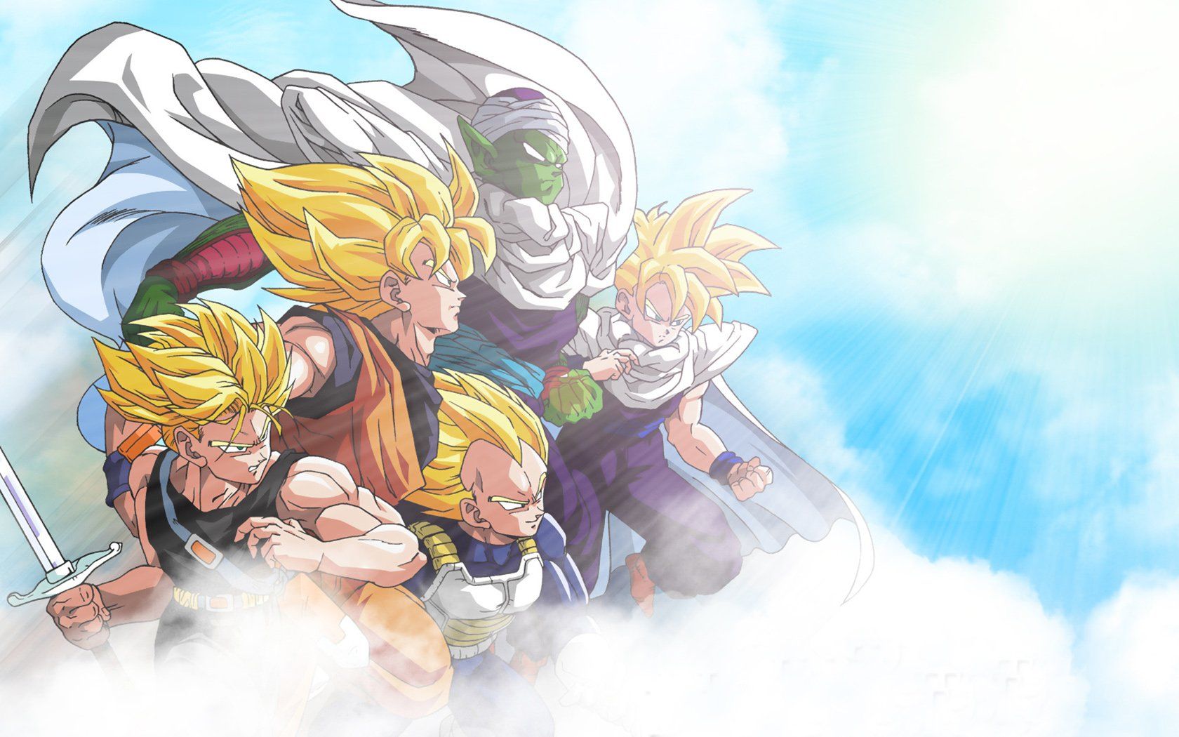 Gohan, Piccolo, Trunks, Vegeta and Goku Wallpaper and Background Imagex1050