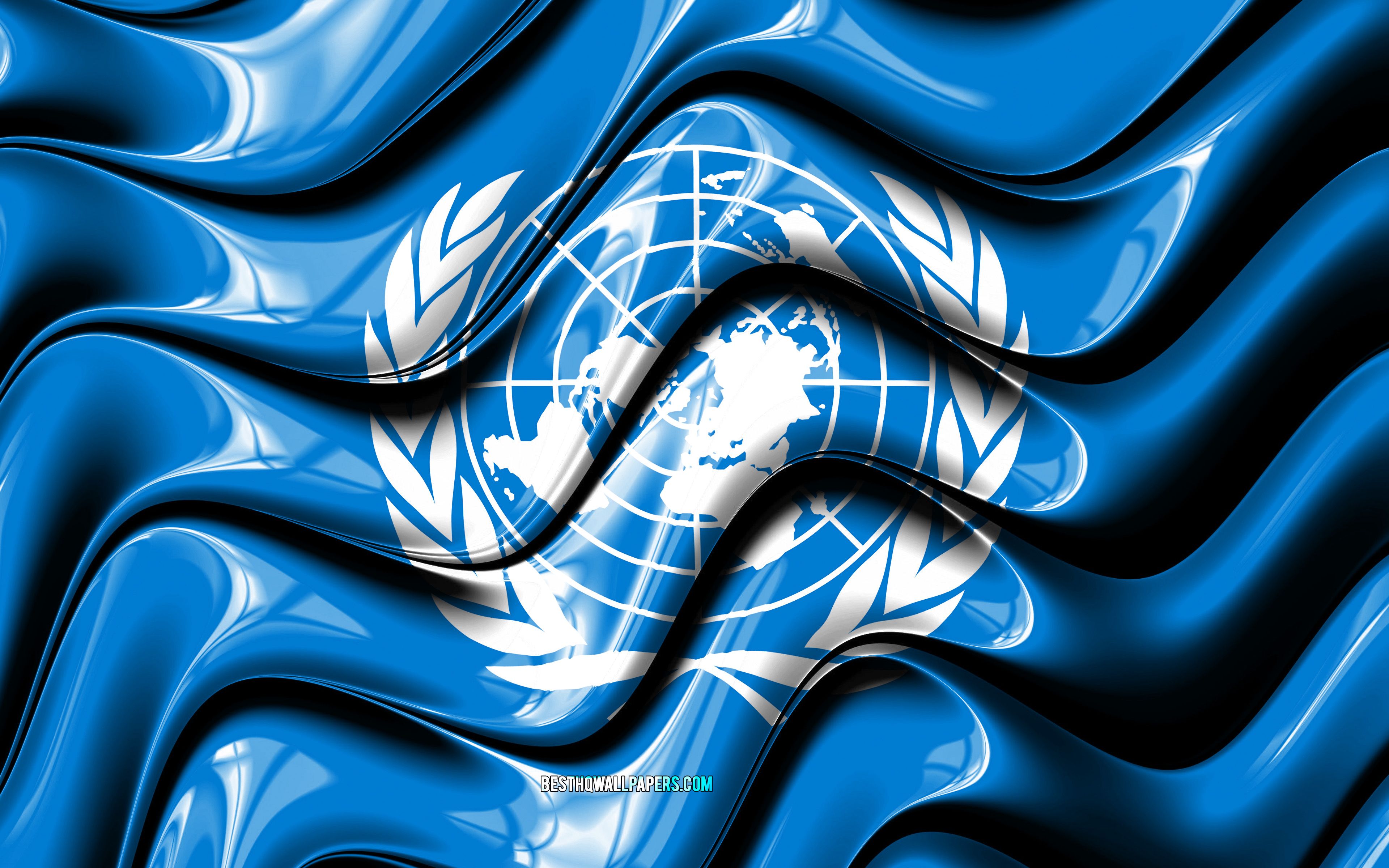 Download wallpaper United Nations flag, 4k, global organization, Flag of United Nations, 3D art, UN, Flag of UN, United Nations 3D flag, UN flag for desktop with resolution 3840x2400. High Quality HD