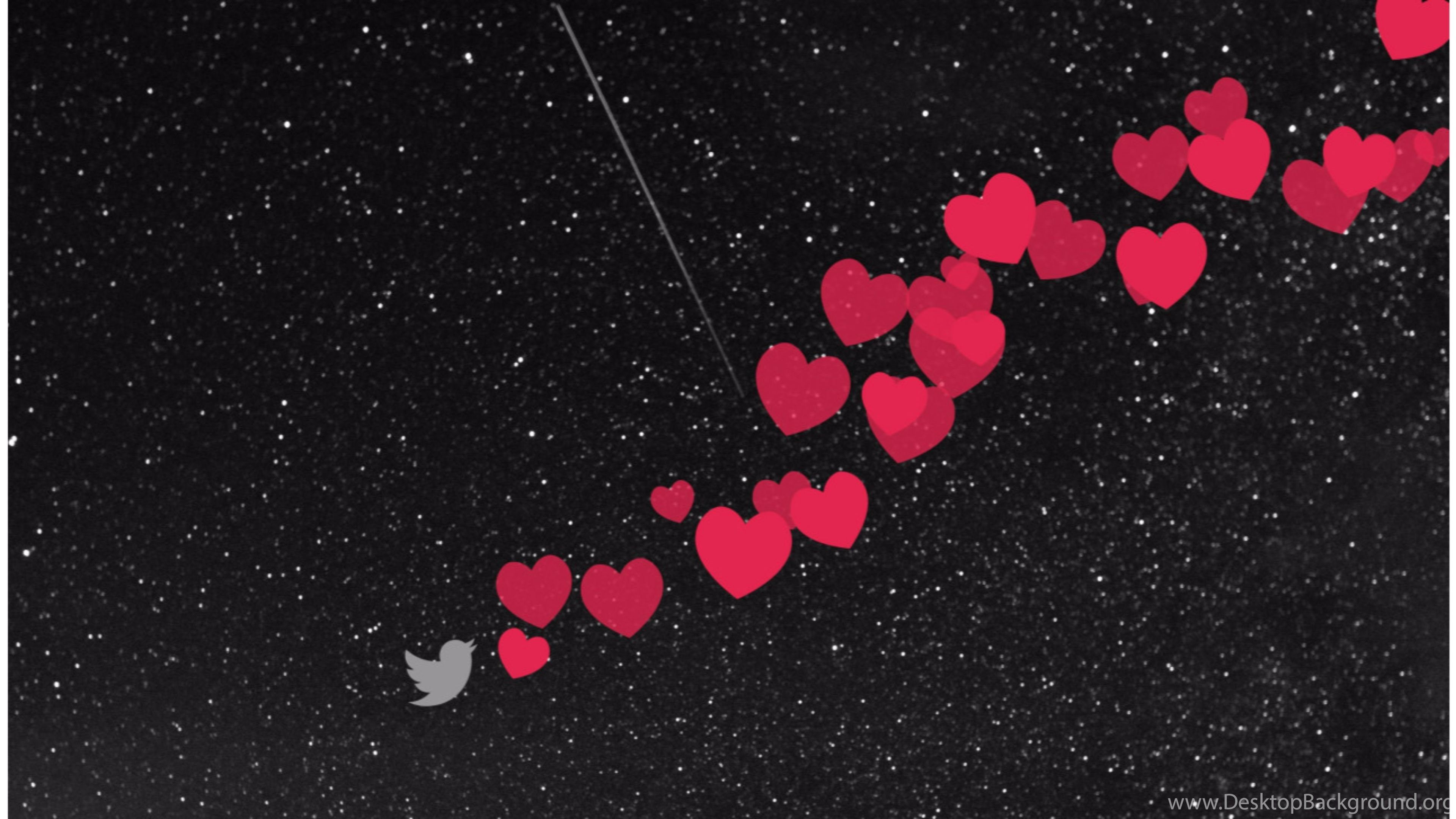 Flying Hearts 4K Love Wallpaper Desktop Background