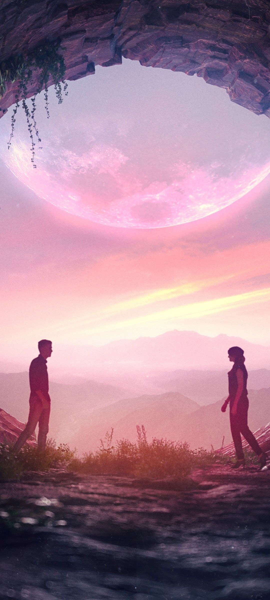 Couple 4K Wallpaper, Romantic, Lovers, Cave, Sci Fi, Aesthetic, Love