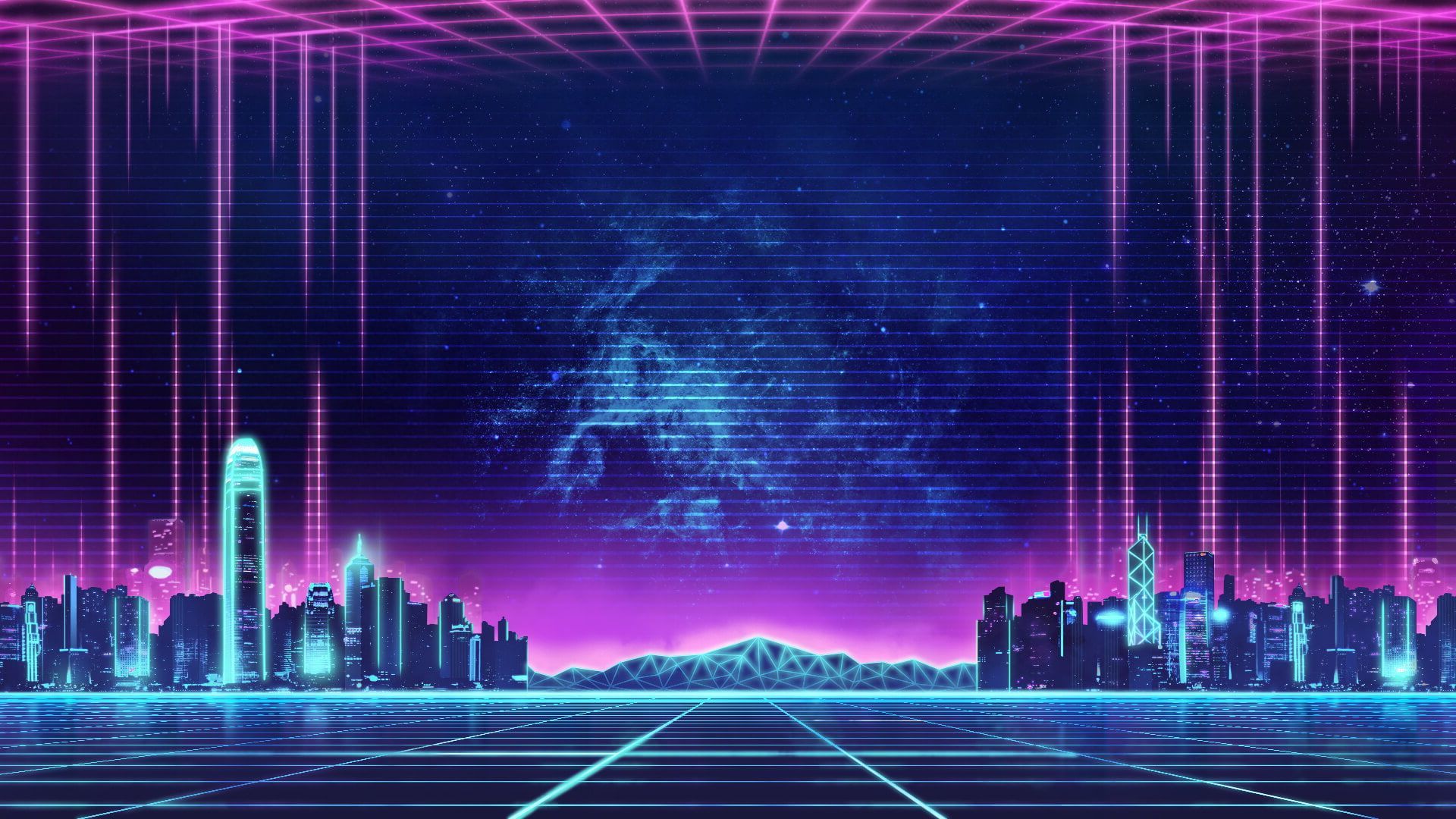 Wallpaper Synthwave, Music, Retro, Neon City, Others, Architecture, Built Structure • Wallpaper For You
