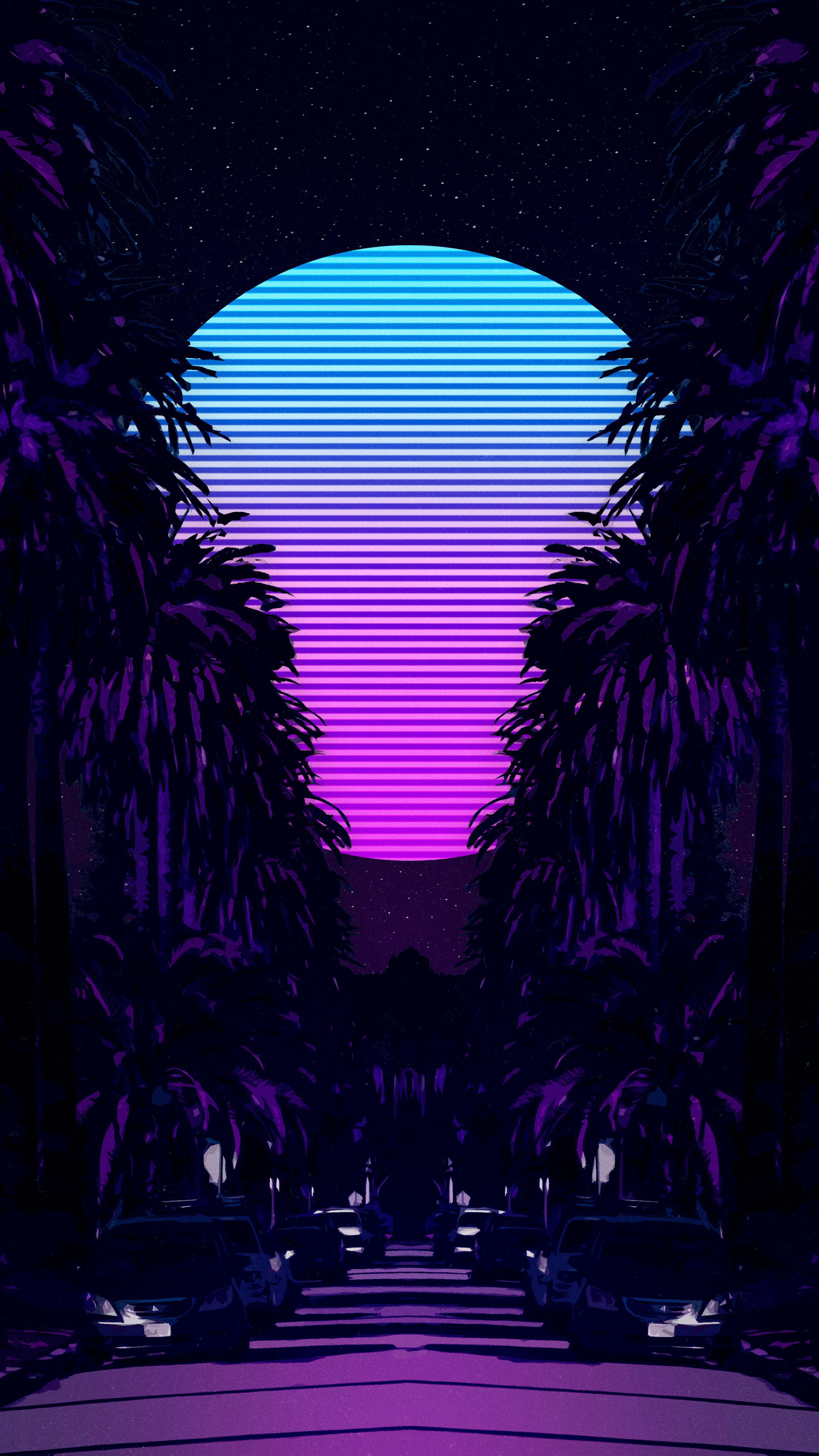 Retrowave Miami Vibes 4K of Wallpaper for Andriod
