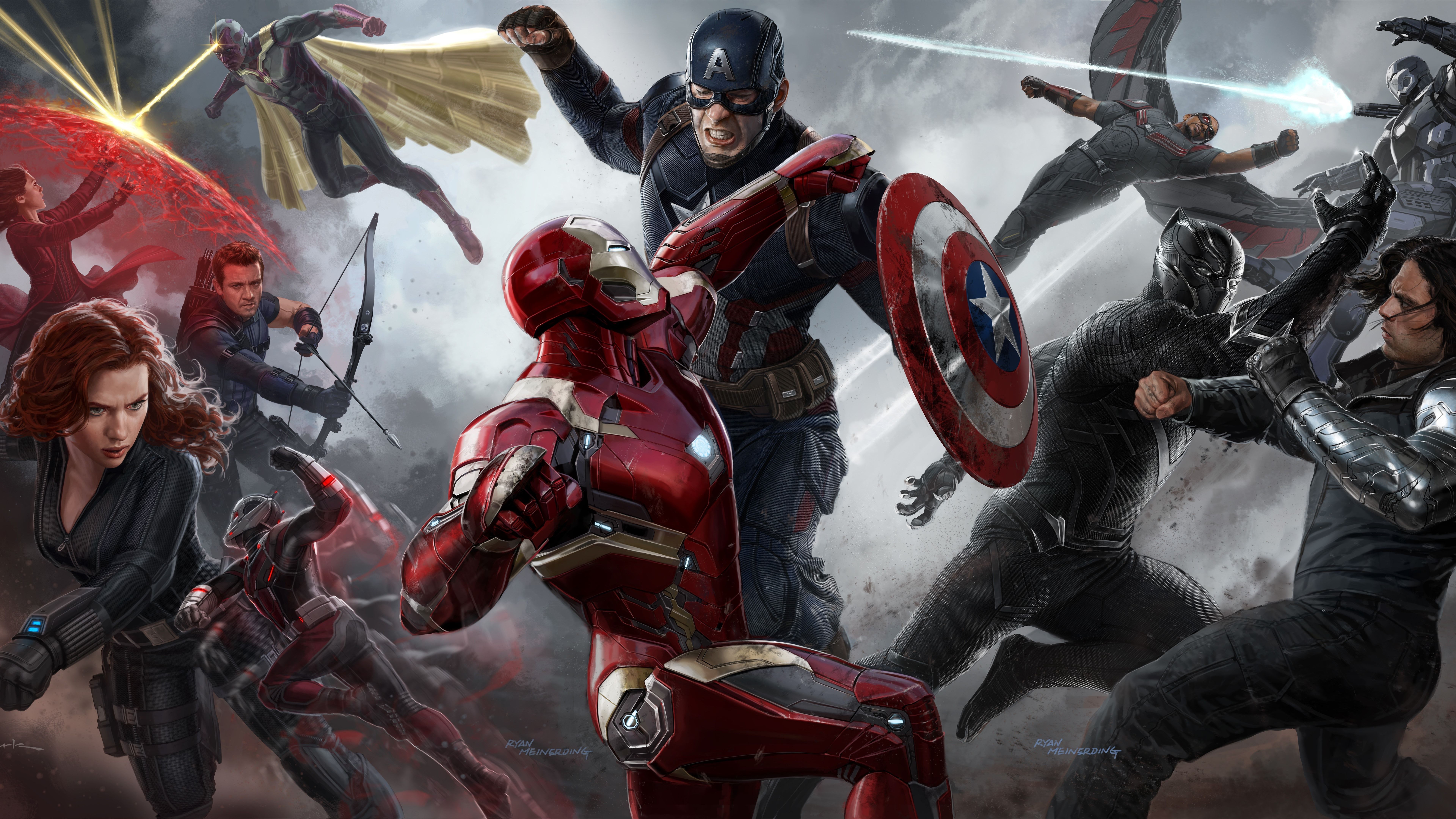 Wallpaper The Avengers, superheroes, art picture, Marvel movie 7680x4320 UHD 8K Picture, Image