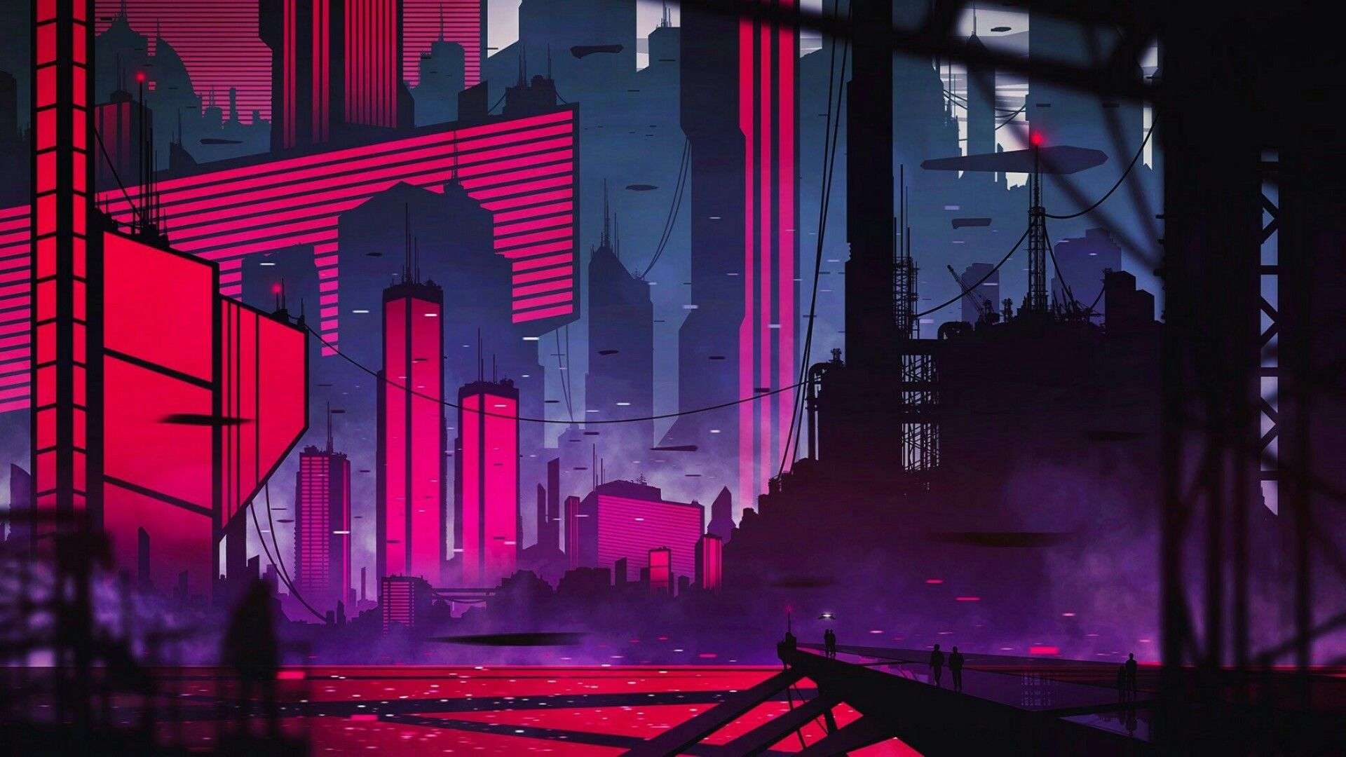 Desktop Wallpaper Neon City