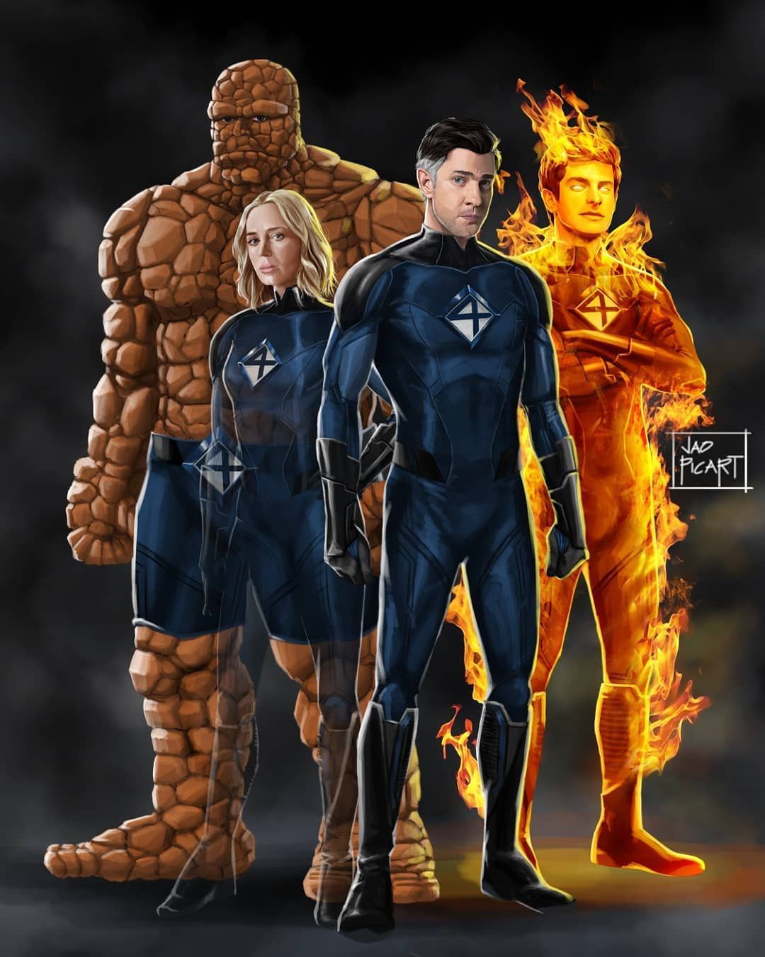 MCU Fantastic Four concept art (by Jao Picart). Fantastic four marvel, Marvel characters, Mister fantastic